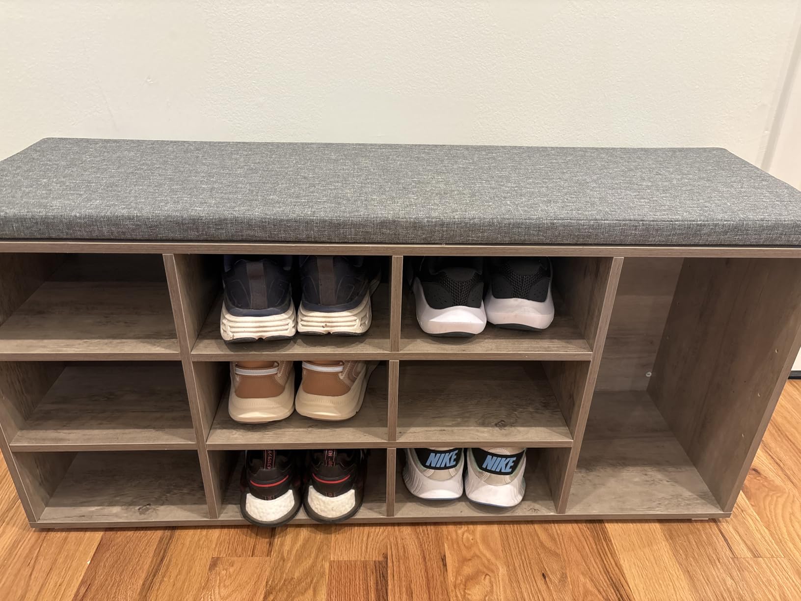 DINZI LVJ Shoe Storage Bench with Cushion, 40.9