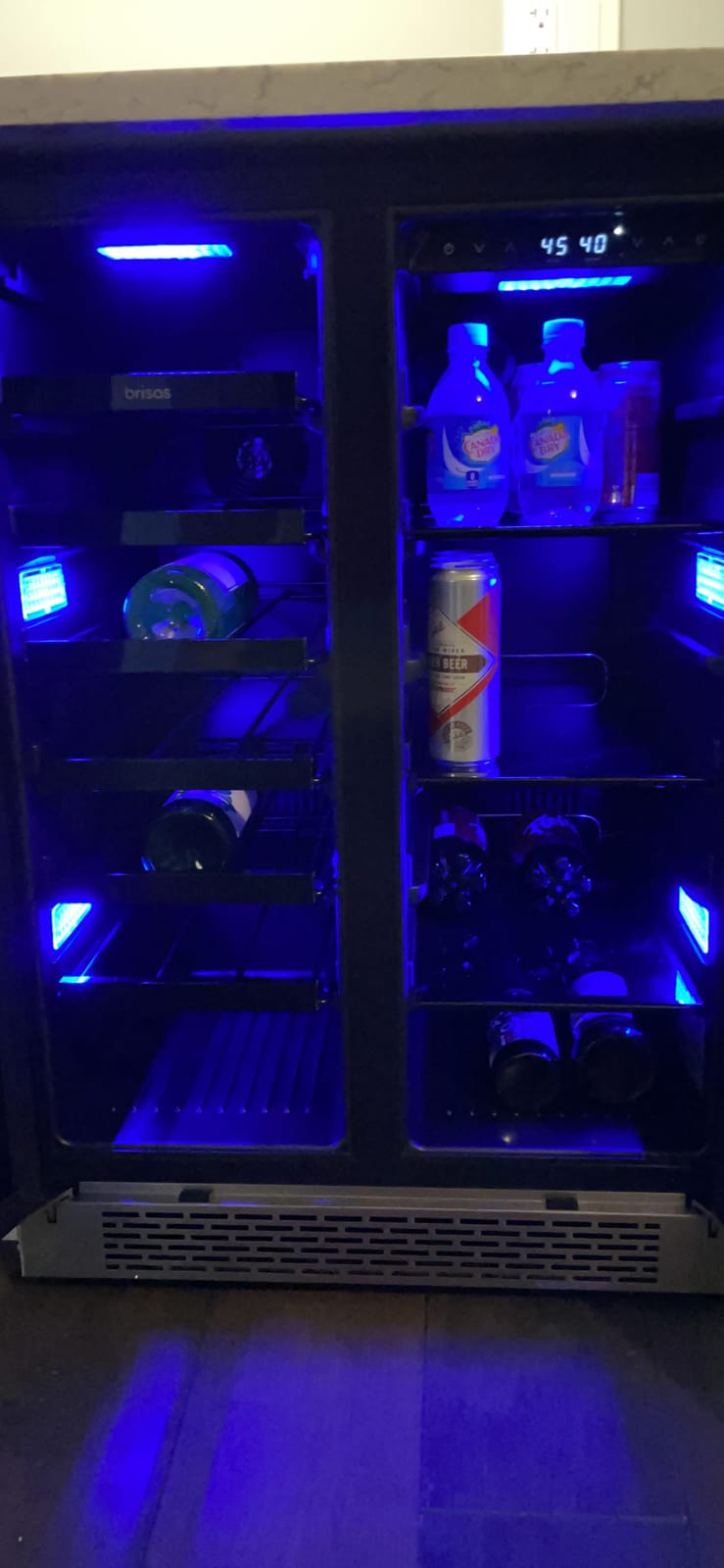 Zephyr Brisas 24 Inch Wine Fridge Dual Zone Under Counter Countertop Wine and Beverage Cooler Cabinet Home Bar Drink Beer Freestanding Refrigerator with French Door 21 Bottles 64 cans customer photo 2