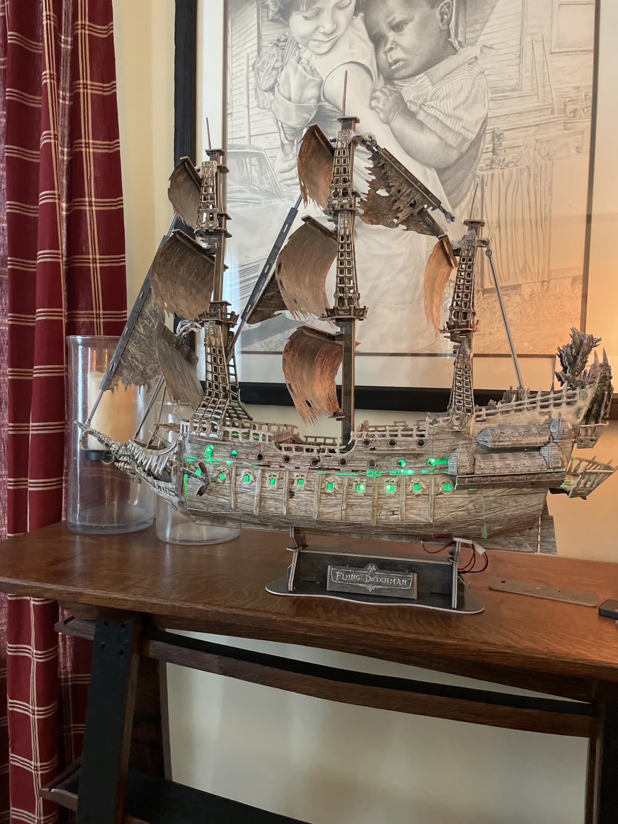CubicFun Flying Dutchman 3D Pirate Ship Puzzle with Green LEDs, 360 Pieces customer photo 1