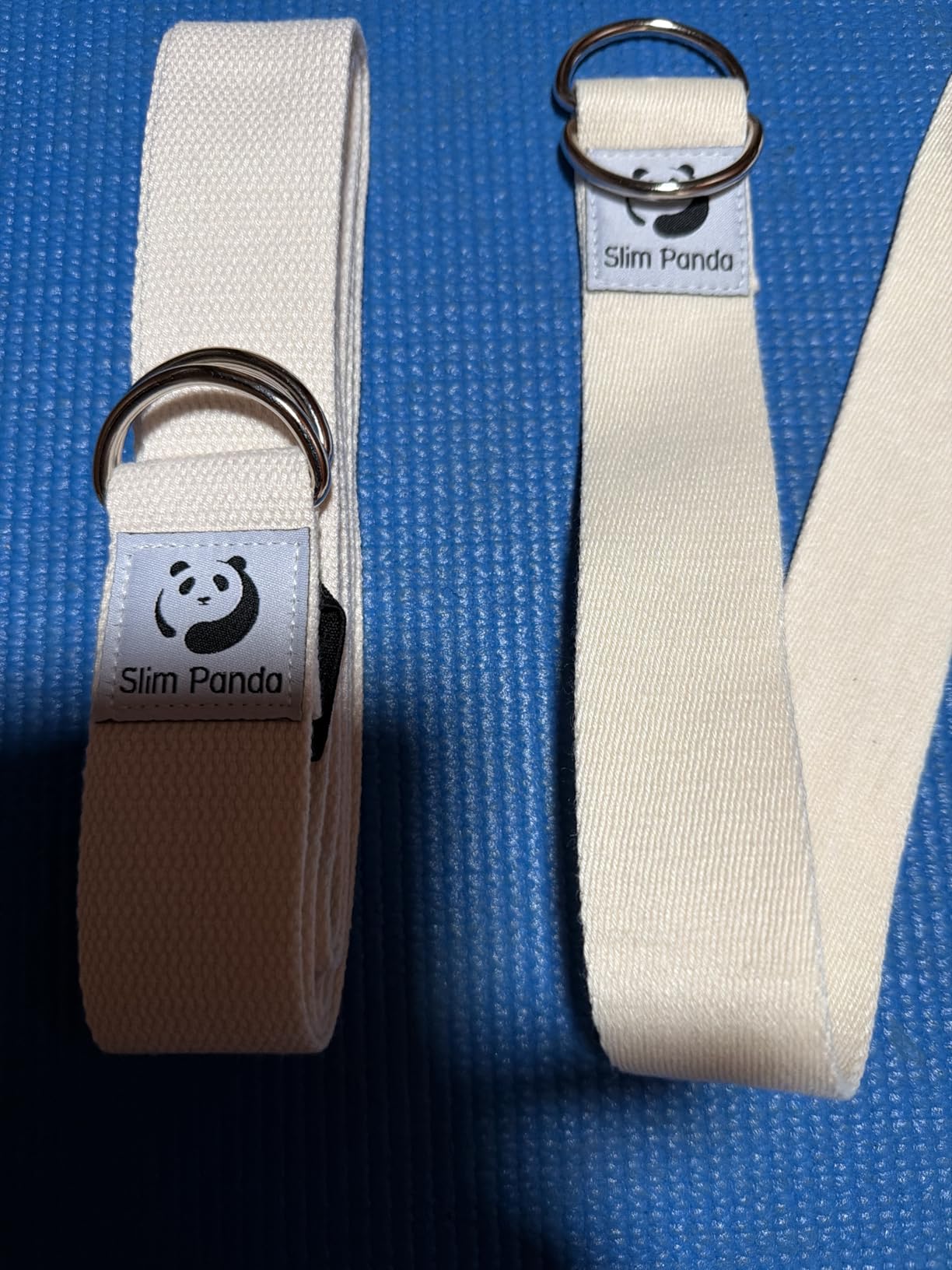 Slim Panda Yoga Strap for Stretching, Cotton Yoga Strap with Adjustable D-Ring Buckle, Non-Elastic Yoga Belt for Pilates, Gym Workouts, Physical Therapy, Improve Flexibility customer photo 2