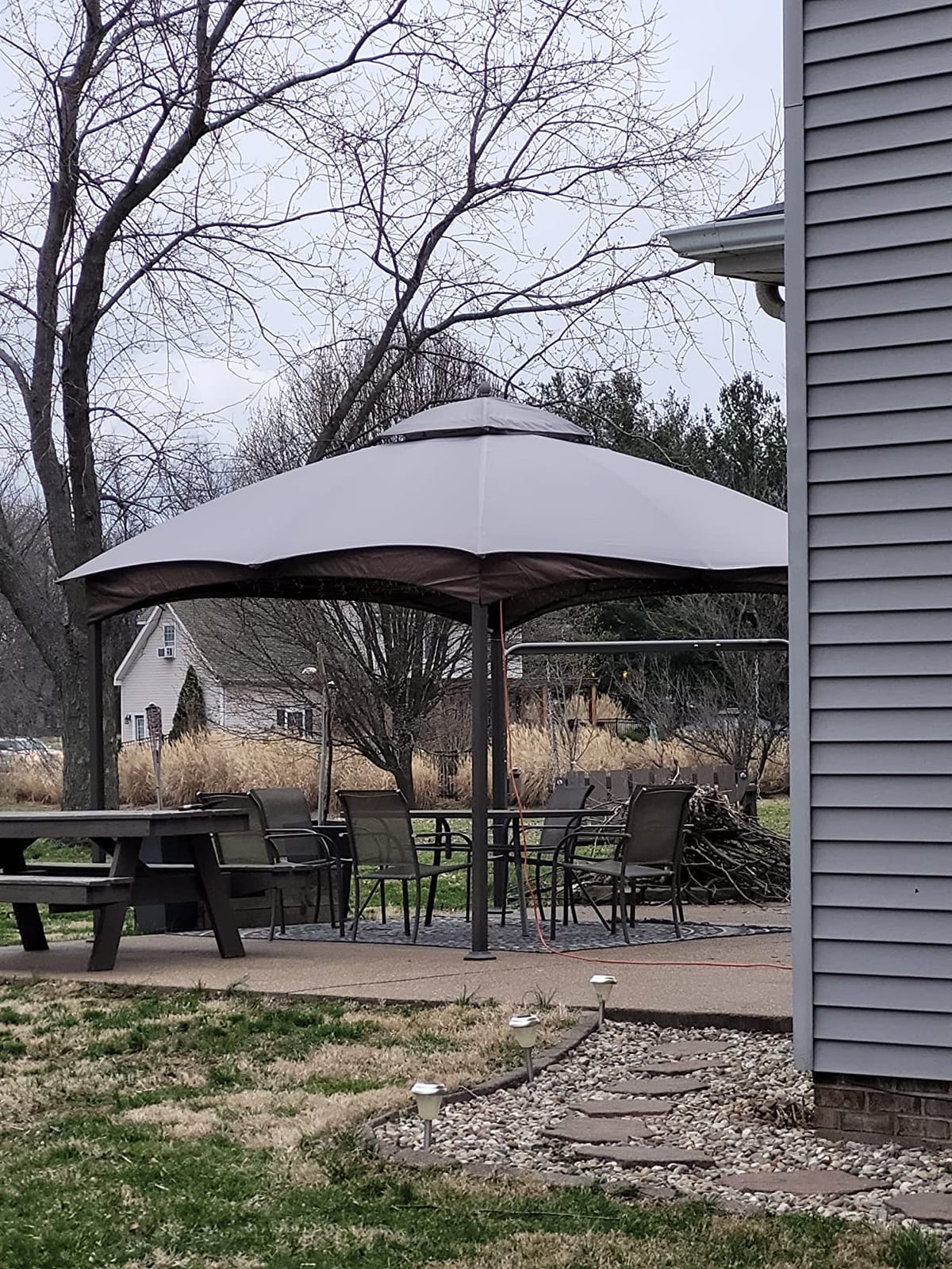 MASTERCANOPY 10x12 ft Replacement Canopy Top for #GF-12S004B-1, Beige | Canopy Top Only, 100% Polyester, UV & Water-Repellent, Fits Lowe's Allen Roth #355094/#510327 customer photo 1