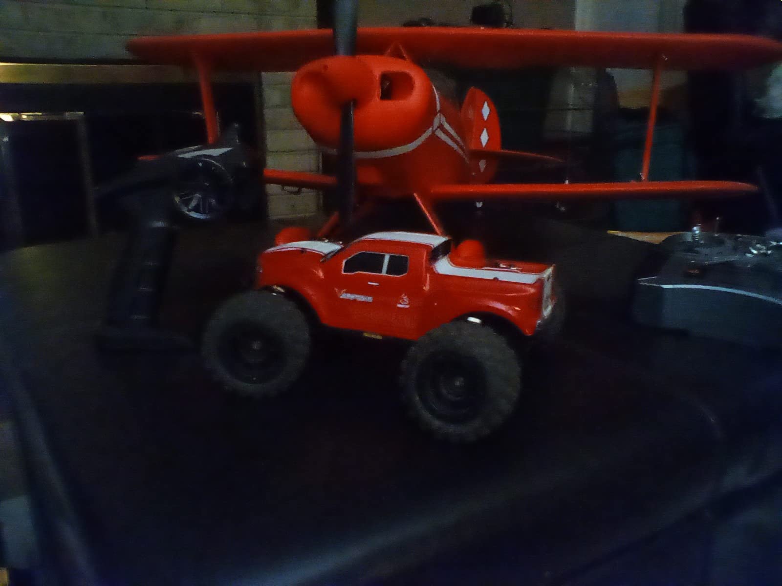 Volcano 16 1/16 Scale RC Monster Truck - Electric Remote Control Car with 4WD, LED Lights, 2.4GHz Radio, 2 Rechargeable Li-Ion Batteries & Charger - Red customer photo 2