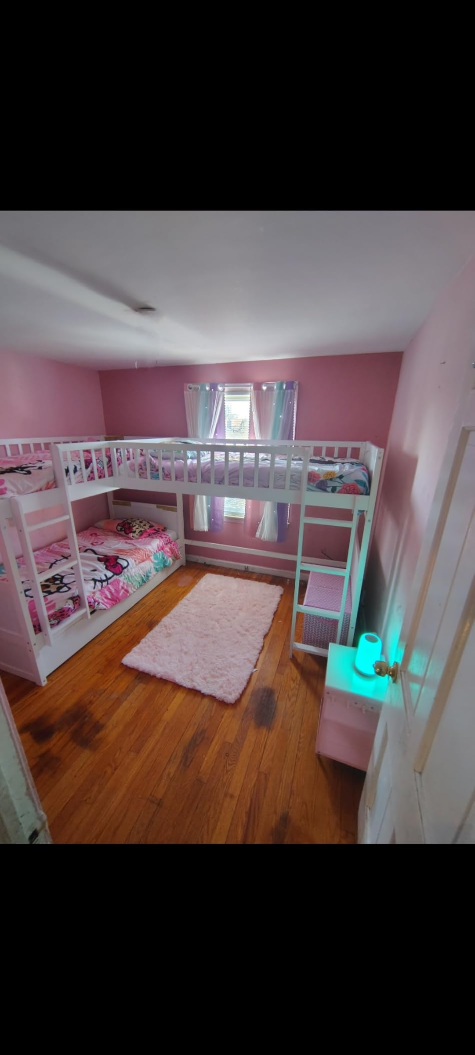 Flieks Triple Bed Twin-Over-Twin-Over-Twin Bed L Shaped Bunk Bed with 2 Drawers and 2 Ladders, No Box Spring Needed customer photo 2