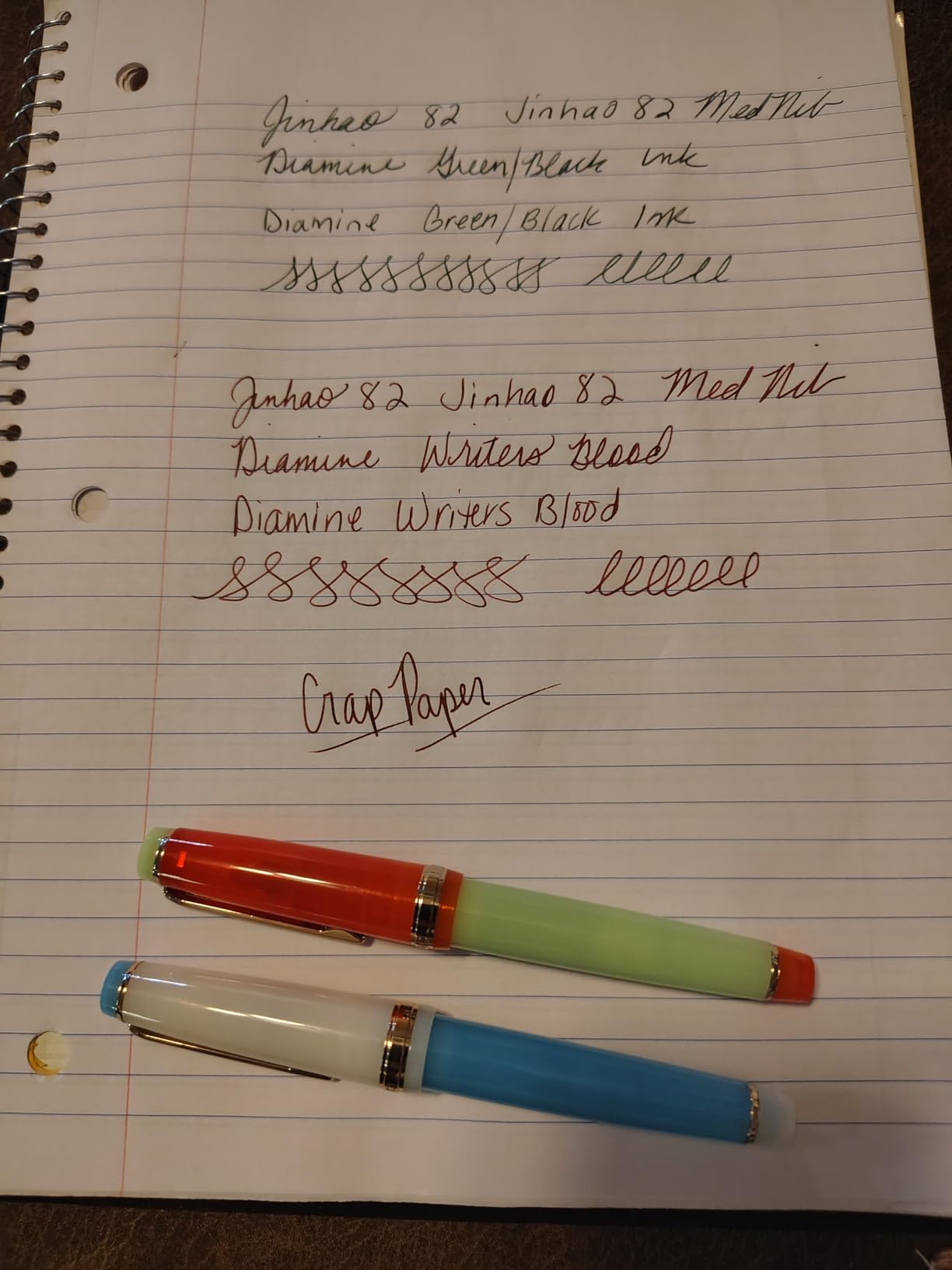 Diamine Fountain Pen Ink 30ml - 3 x Bottles - Writers Blood & Midnight Blue & Green Black customer photo 2