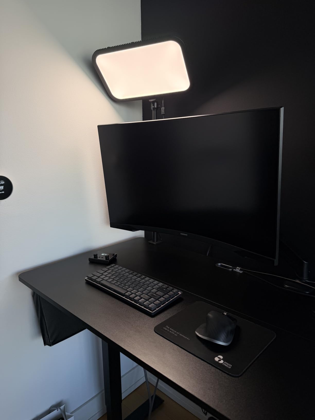 Godox ES45 Desktop LED Key Light for Streaming & Video Calls, Soft Dimmable 2800K-6500K, Magnetic Remote, App Control, Extendable Clamp Stand, Flicker-Free Light for YouTube, Twitch, Zoom & Home Office customer photo 2