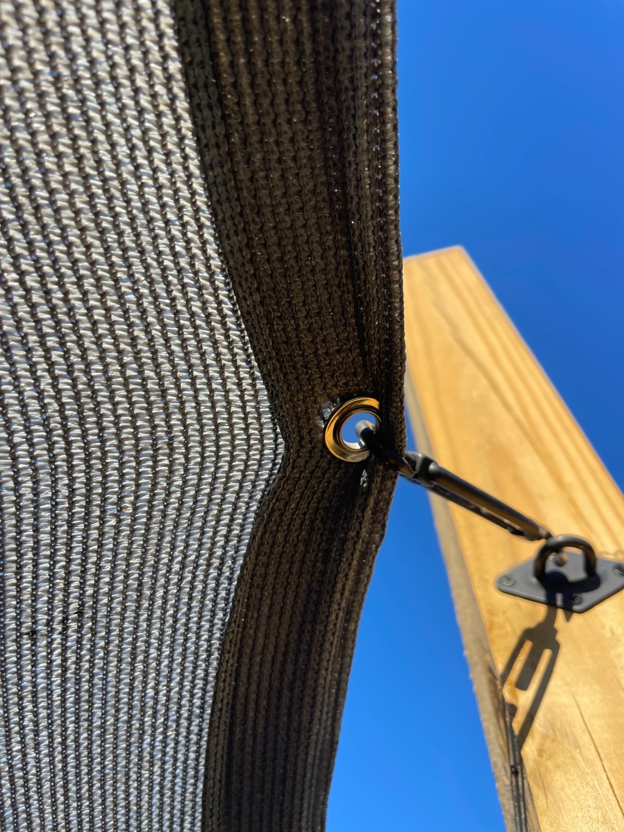 90% Outdoor Sun Shade Cloth, 10' x 12', Pergola, Deck, and Backyard Patio Sunshade with UV Protection, Wheat customer photo 1
