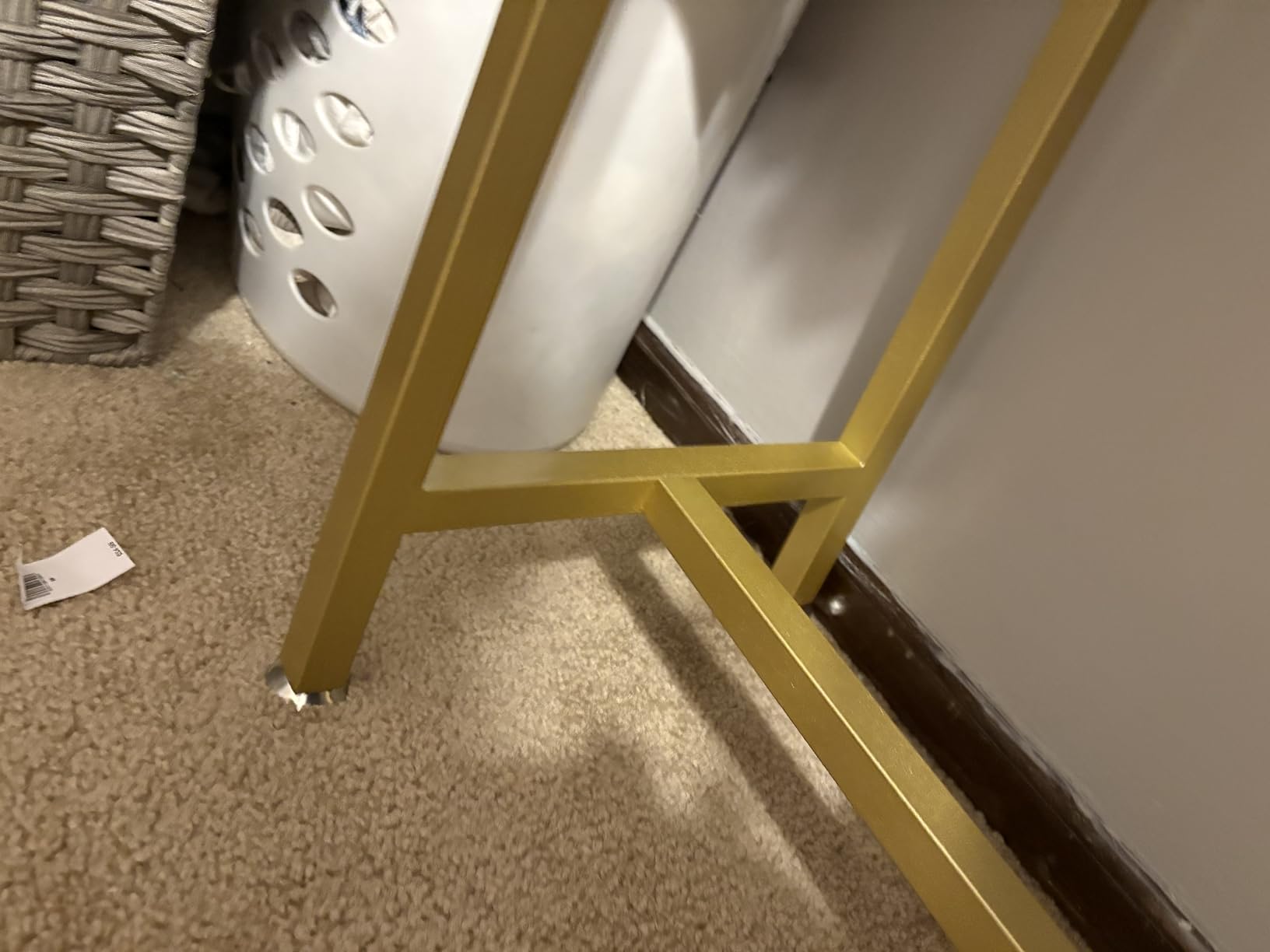HOMEKAYT Gold Clothing Racks for Hanging Clothes, Modern Metal Heavy Duty Garment Rack, Portable Retail Display Rack Iron Clothing Racks 47''L-Gold customer photo 1