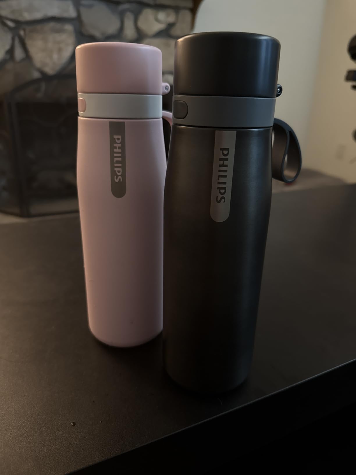 PHILIPS Filtered Water Bottle Stainless Steel Travel Keeps Cold 18.6oz Blue | Insulated BPA-Free Water Bottle With Leakproof Lid. Filter Removes Chlorine & Odor, Lasting 2 Months Or 40 Gallons customer photo 1