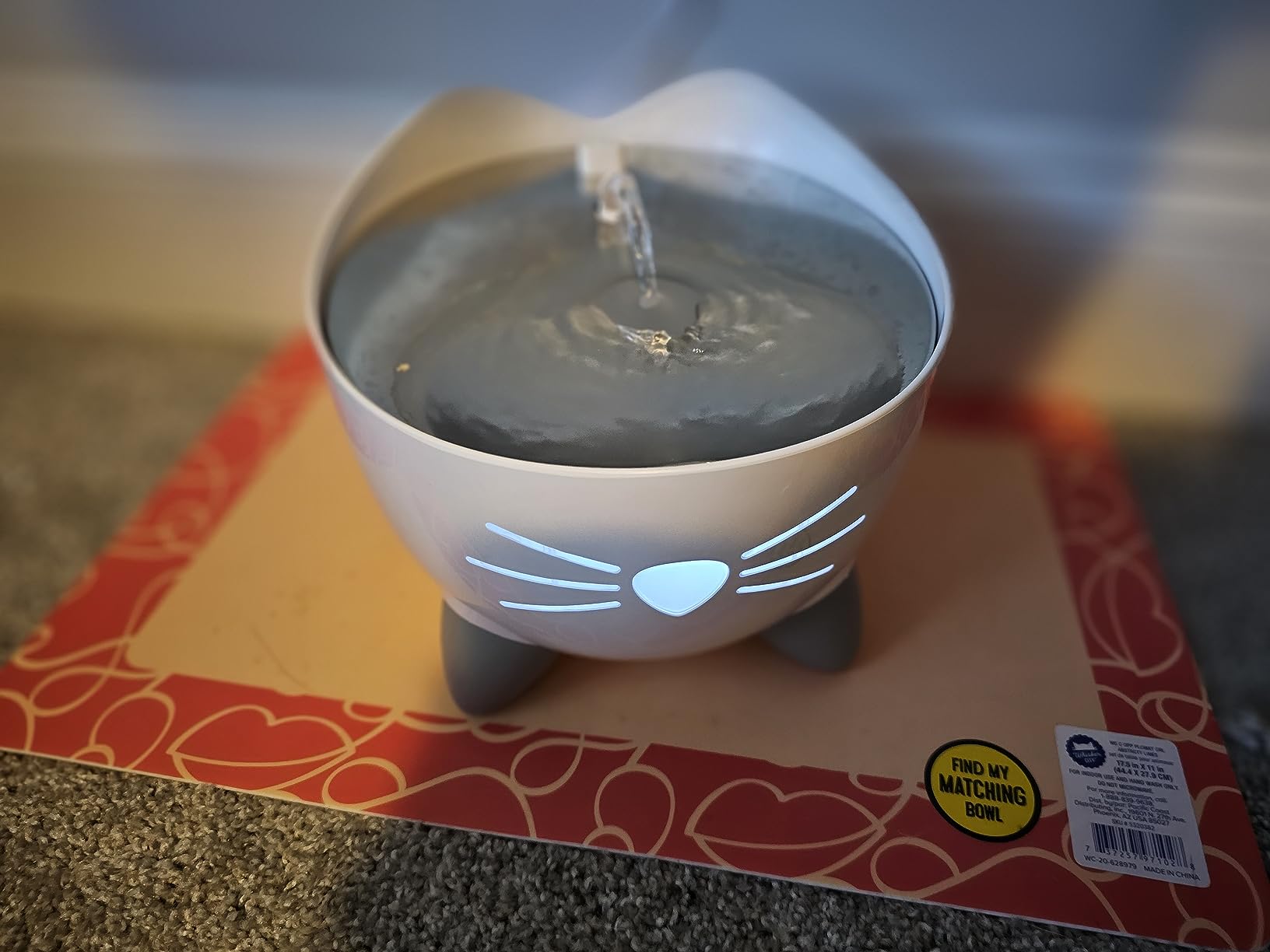 Catit PIXI Smart Water Fountain, White | Automatic Cat Drinking Fountain with UV-C Clarifier Light and App Support customer photo 1