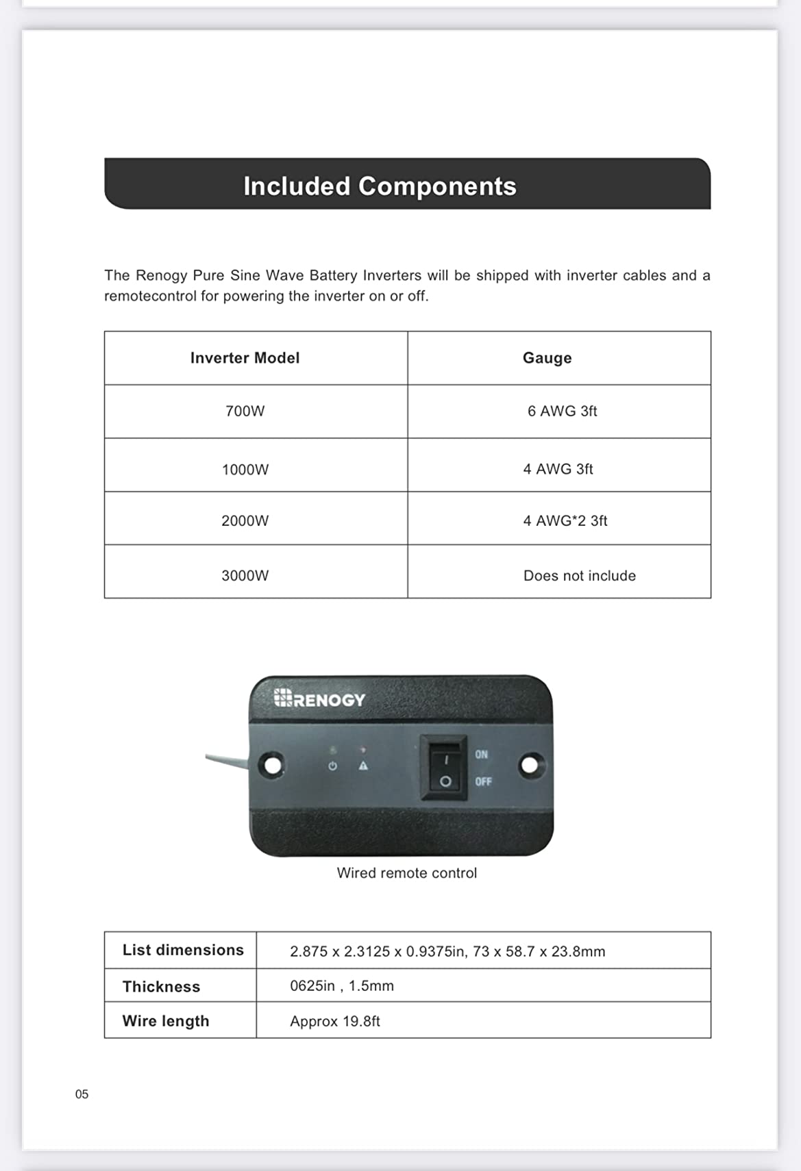 Renogy Inverter P2 3000W Pure Sine Wave Inverter 12V DC to 120V AC Converter for Home, RV, Truck, Camping, Trailer, with Wired Remote Controller, Support Li, AGM, SLD, Gel, FLD Batteries | Off-Grid Solar Power Inverters for Vehicles, with AC Outlet, 5V/2.1A USB, Hardwire Port, Remote Controller, Surge 6000W customer photo 1