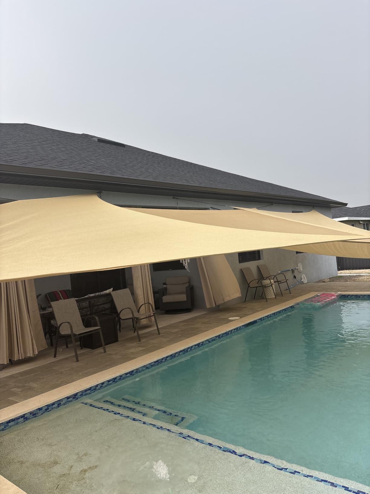 Amagenix 16'X20' Sun Shade Sail Rectangle Curved Edge Sand customer photo 1