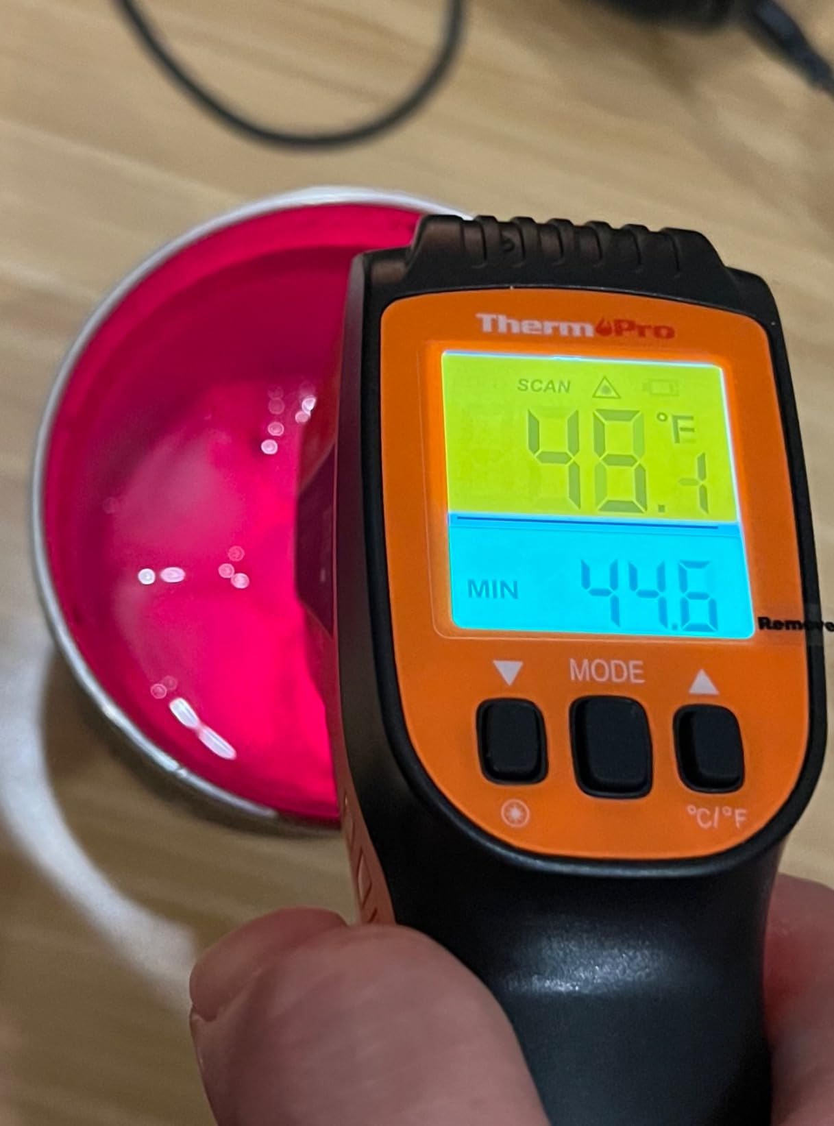 TempPro TempScan Infrared Thermometer Gun with 2 Laser for Pizza Oven Grill | 16:1 D:S Ratio Temperature Gun for Cooking HVAC Engine, Laser Thermometer Gun with Adjustable Emissivity Temp Gun -58˚-1022˚F customer photo 1