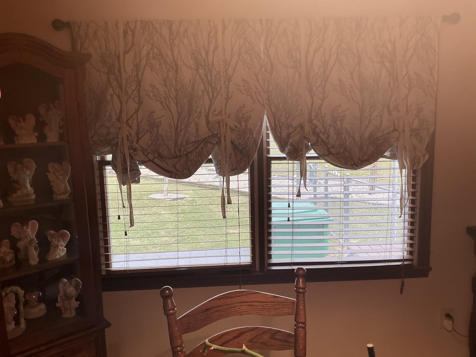 DriftAway Tree Branch Linen Lined Valance Double Layer Thermal Insulated Room Darkening Blackout Valances 3 Inch Rod Pocket Short Window Valance for Living Room Bathroom customer photo 2