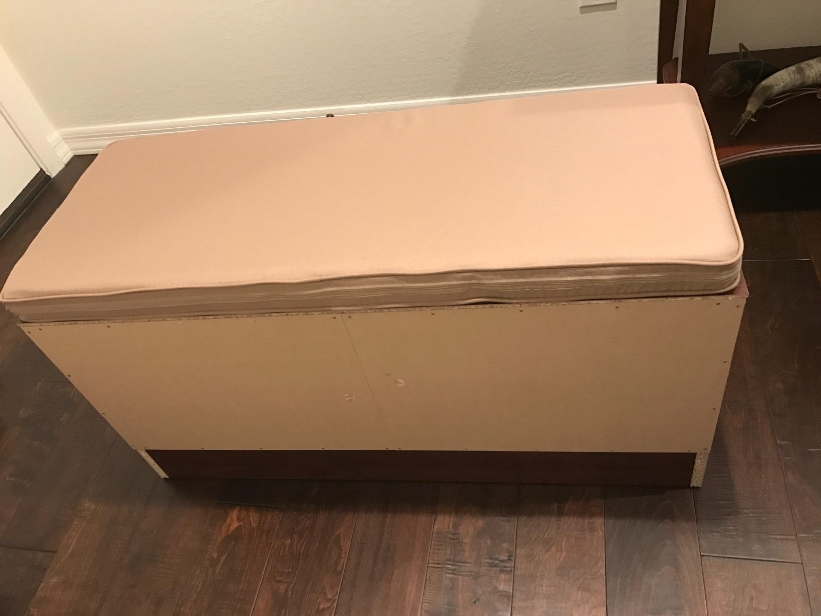 ClosetMaid 1631 Cubeicals 3-Cube Storage Bench, White with Gray Cushion customer photo 2