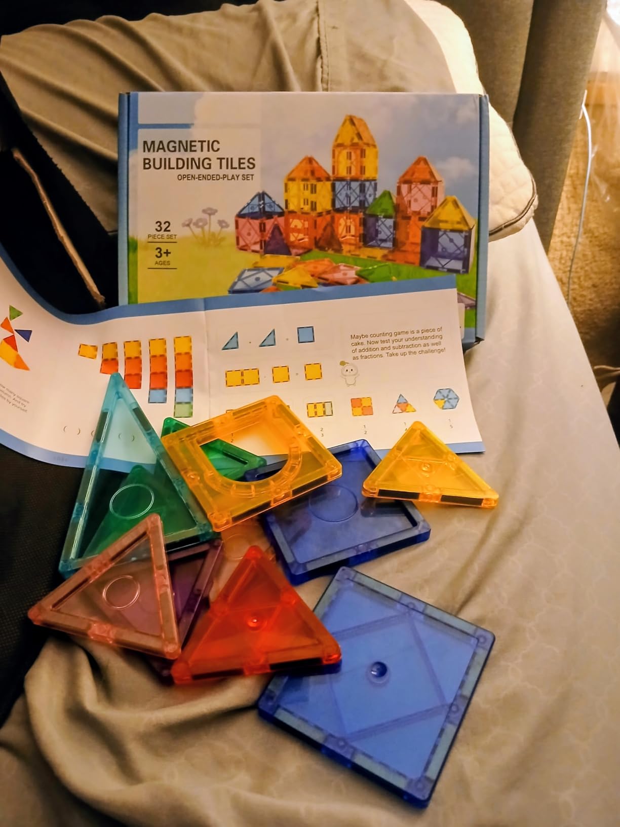 Magnetic Tiles Toddler Toys Magnetic Building Blocks for Kids Ages 3-12 STEM Educational Toys for Girls & Boys Sensory Toys for Kids with Autism Classroom Must Haves Outdoor Toys customer photo 2