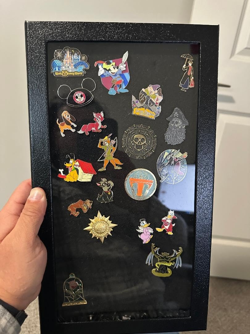 DisplayGifts Pin Display Case Shadow Box Frame Jewelry Military Medal Badges Holder 14.75 X 8.5 inches customer photo 1