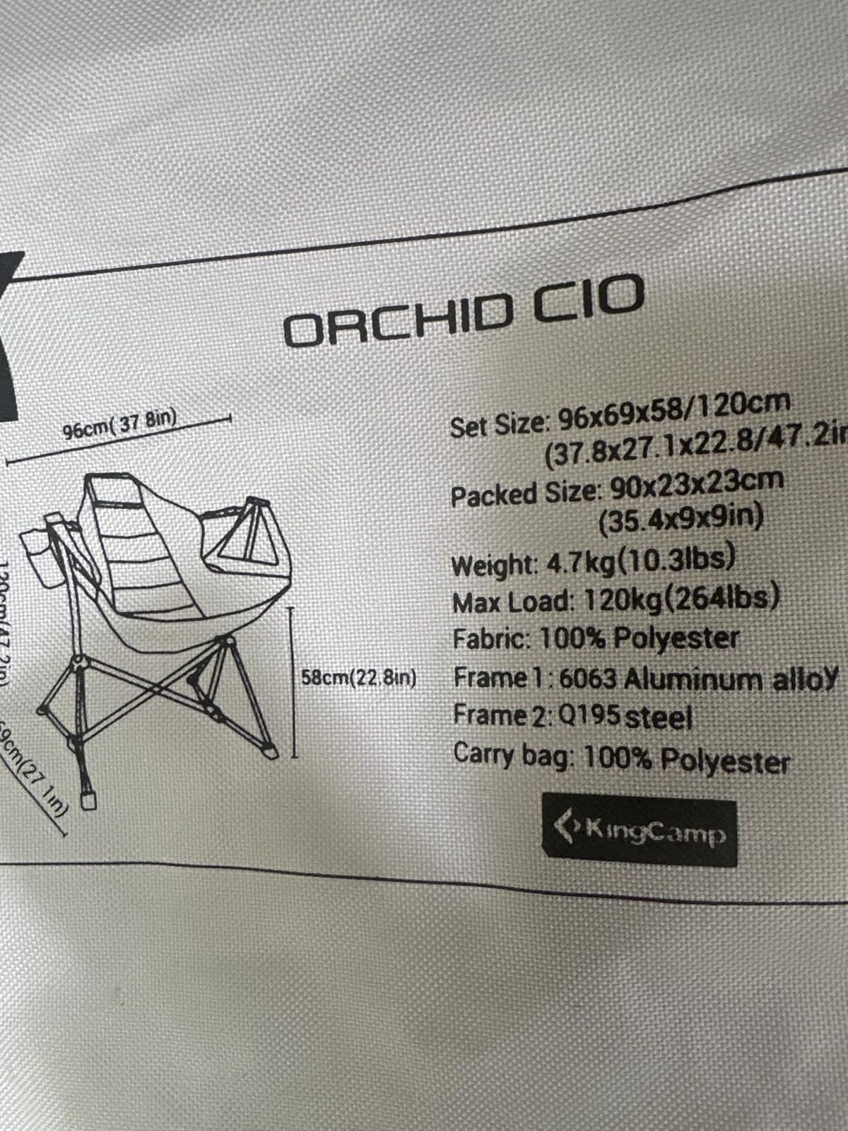 KingCamp Hammock Camping Chair, 400lbs Heavy Duty Swing Chairs for Adults | Portable Camp Chair, Oversized Folding Rocker, 10.3lbs Aluminum Frame, Adjustable Recline for Outdoor Beach Patio RV Sport customer photo 1