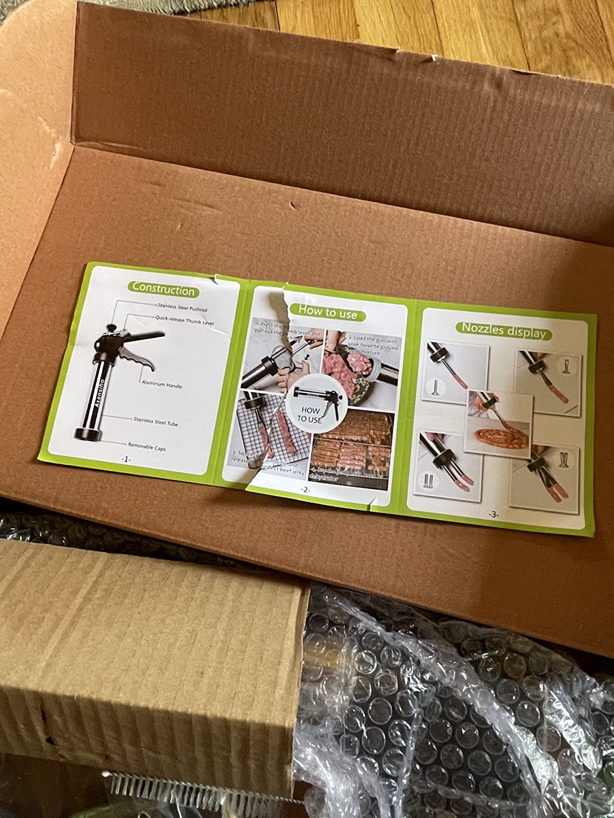 Large Capacity Jerky Gun Kits, Jerky Cannon, Stainless Steel Jerky Maker, Jerky Shooter, Meat Gun, Beef Deer Jerky Making Gun Kit, Gifts for Women Men customer photo 2