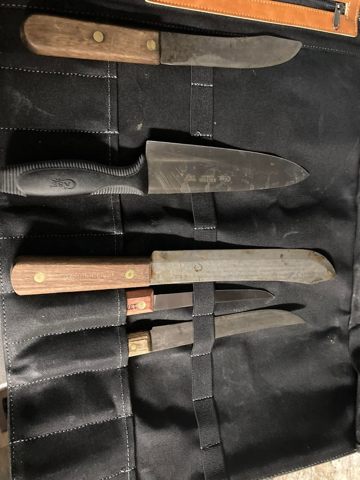 WELKINLAND 14-Pocket Leather Knife Roll - Canvas Design, Knife Roll Bag | Heavy-Duty Knife Wrap, Safe-Carrying Chef Knife Roll Up, Quick-Access Chefs Knife Roll, Easy-Organized Chef Knife Roll Bag customer photo 2