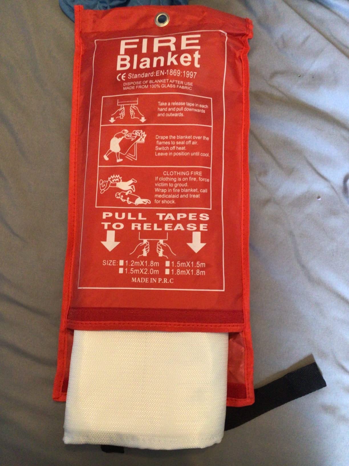 FLASLD Large Fire Blanket for Home and Kitchen, 6 ft x 8 ft Fiberglass Welding Blanket Emergency for People, Flame Retardant Protection and Heat Insulation customer photo 2