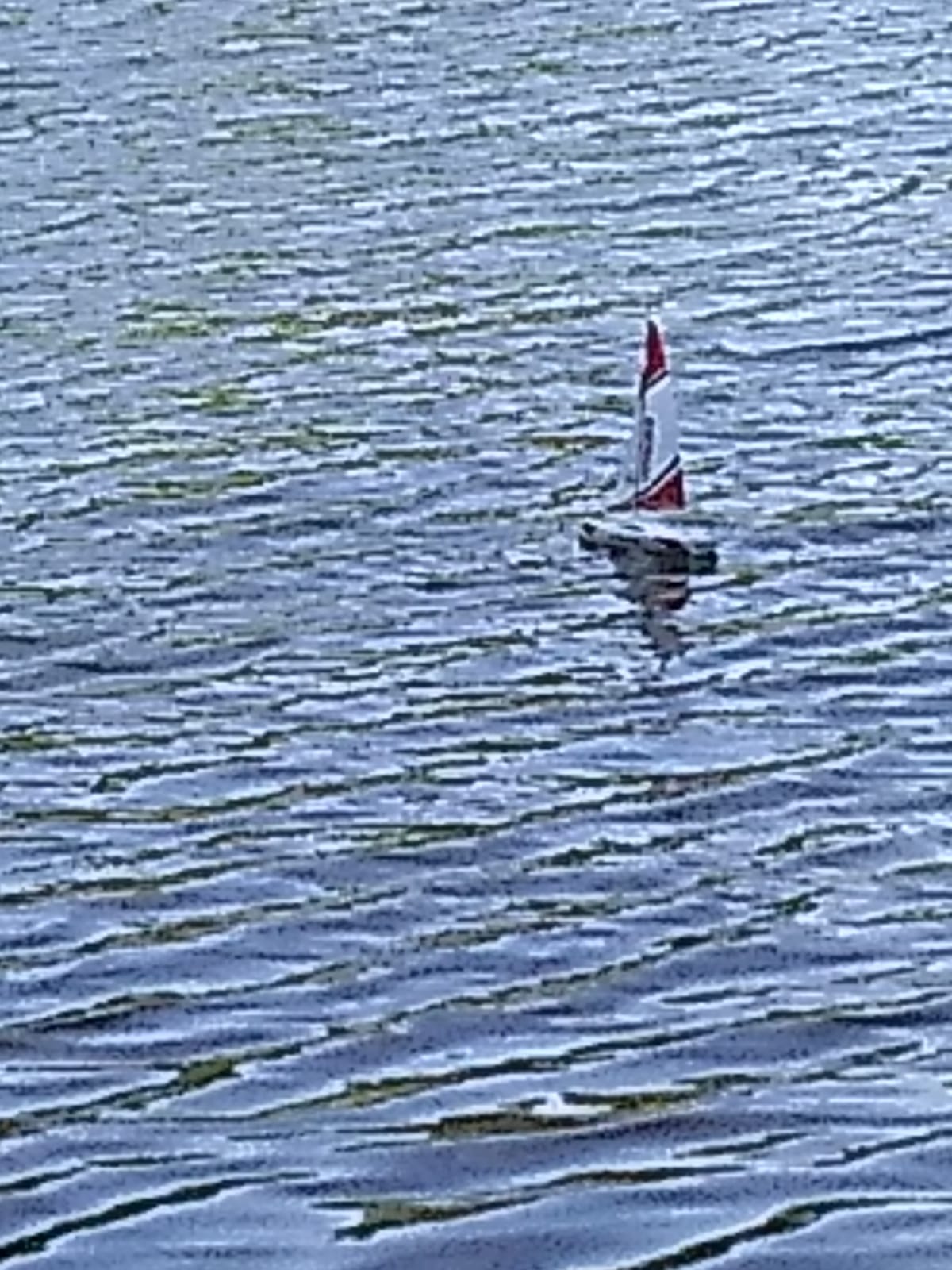 Voyager 280 2.4GHz RC Motor Powered Sailboat in Blue - 17.5