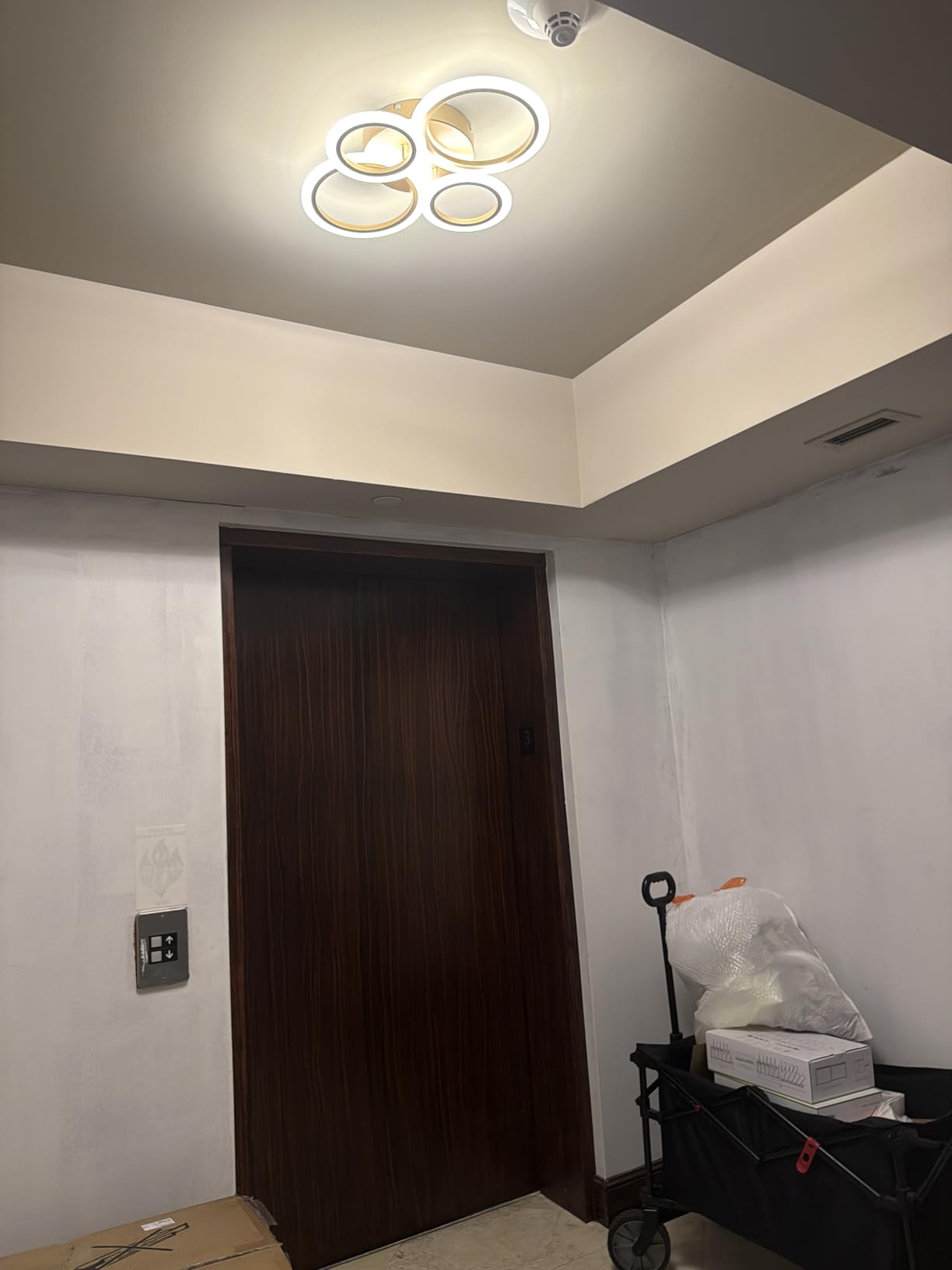 Modern LED Flush Mount Ceiling Light, Black, 4 Rings, Not Dimmable, 4000K Close to Ceiling Light Fixtures, Kitchen Lighting Fixture Lamp for Bedroom, Living Room, Laundry Room customer photo 2