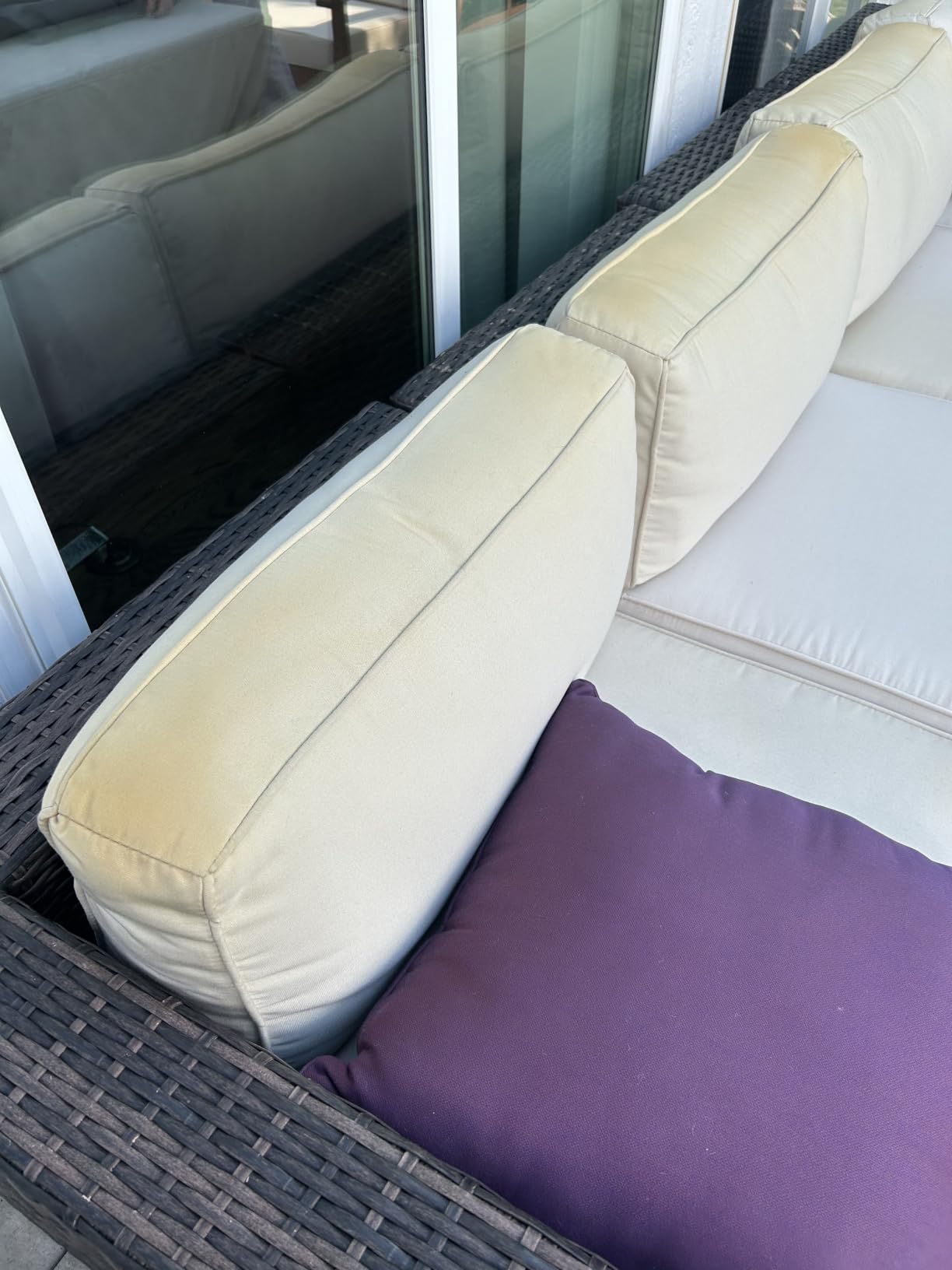 Ruimoy Patio Furniture Covers, Outdoor Furniture Cover Waterproof, General Purpose, Outside Table and Chair Covers, Heavy Duty 600D (108 Inch L x 82 Inch W x 27.9 Inch H) customer photo 2