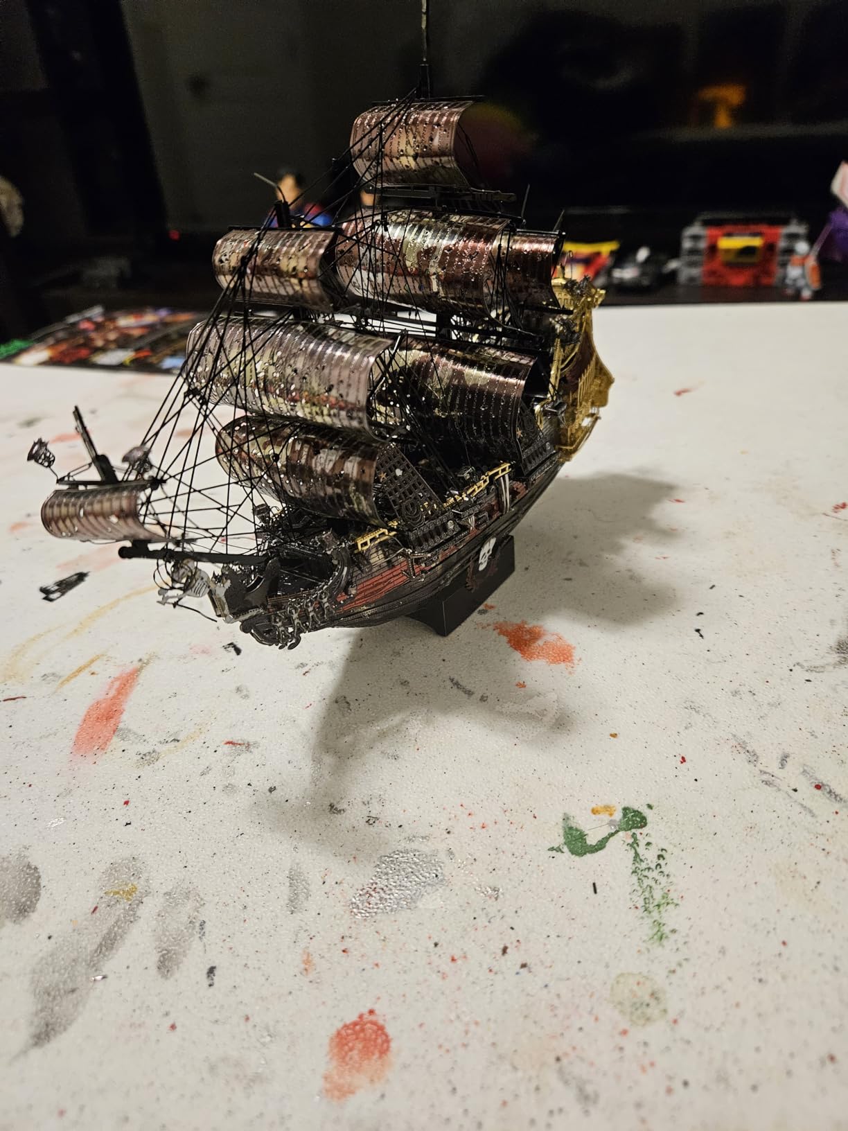 Piececool 3D Metal Puzzles for Adults, The Queen Anne's Revenge Pirate Ship Model Kits, 3D Watercraft Model Building Kit, DIY Craft Kits Difficult 3D Puzzles for Family Time customer photo 1