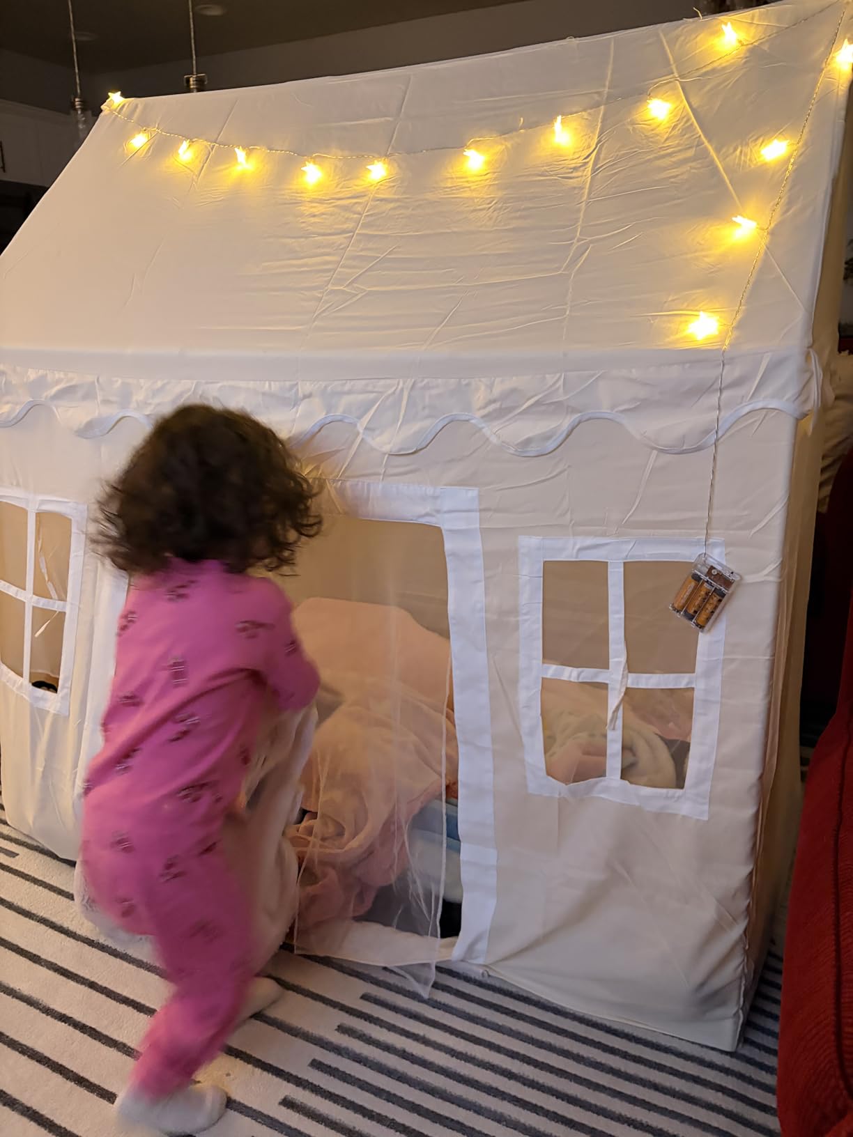 Tiny Land Kids Play Tent with Padded Mat & LED Lights, Ages 3+ customer photo 1