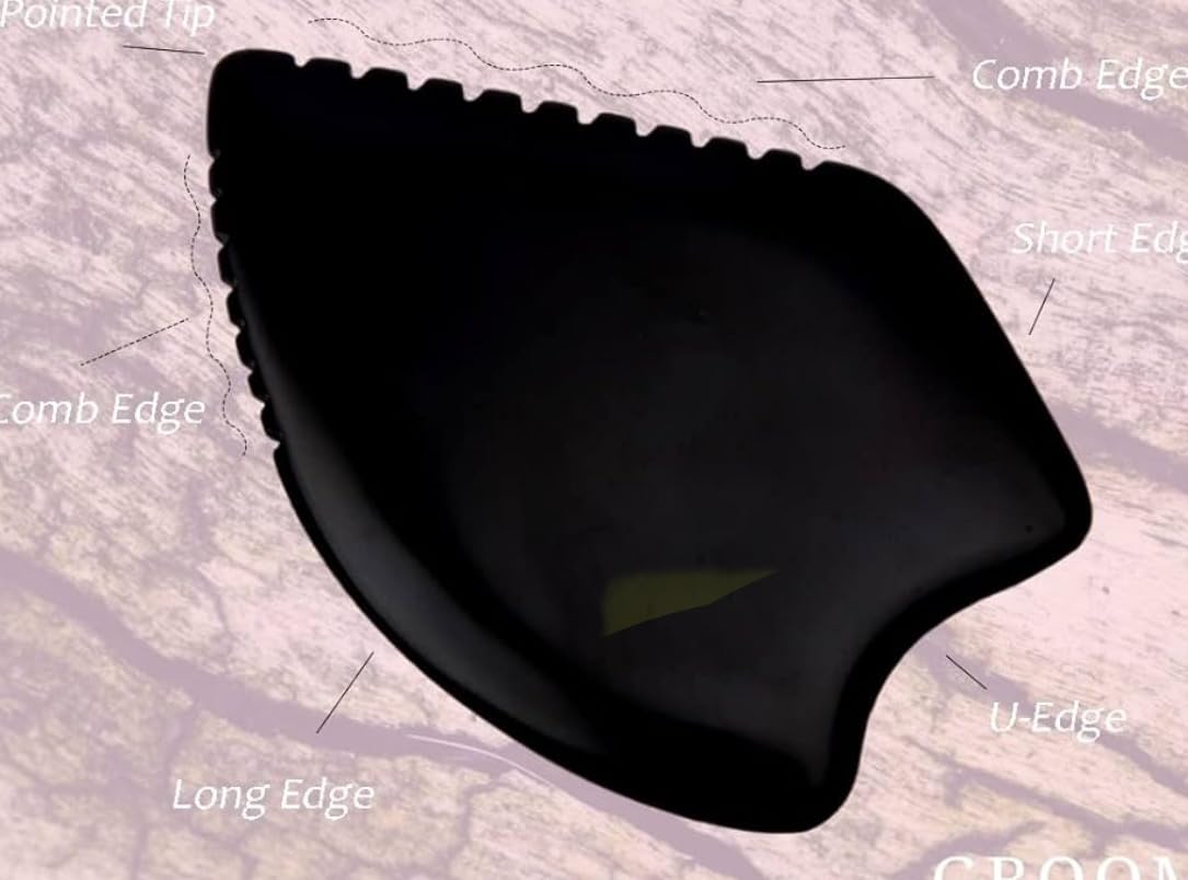 Gua Sha Facial Massage Tools, BianStone Traditional Face & Body Massage Tool, Lymphatic Drainage Face Sculpting Tool, The Newly Upgraded Unique Tooth Edge customer photo 2