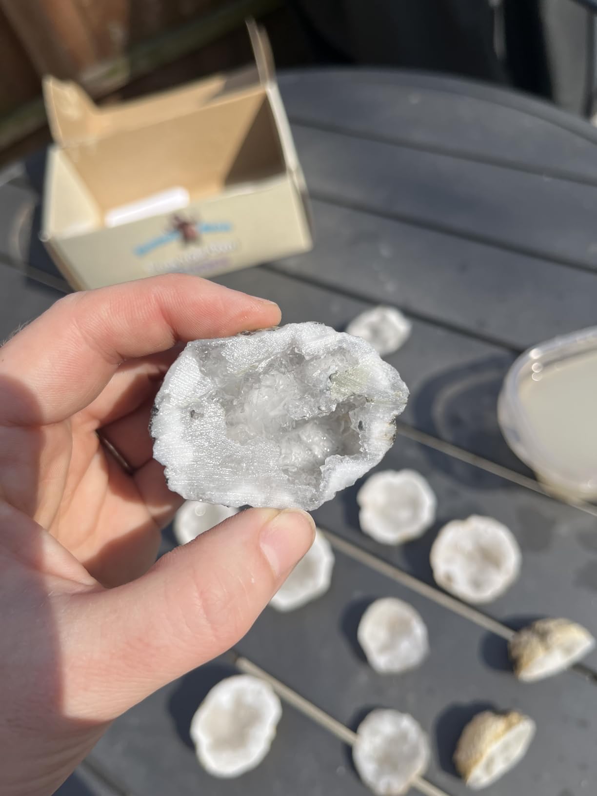 DANCING BEAR 25 Break Your Own Geodes, 90% Hollow, (Large 1.75-2.5