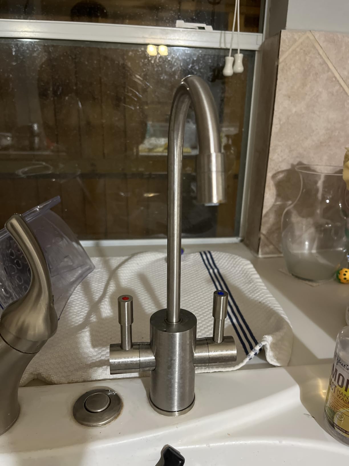 American Standard Hot Water Dispenser, Dual Handle Faucet, Brushed Nickel | 60+ Cups Of Near-Boiling Water Per Hour, Adjustable 140-200°F, 780W, 2.5-Qt Tank, Brushed Nickel Faucet Included (ASH-110) customer photo 2