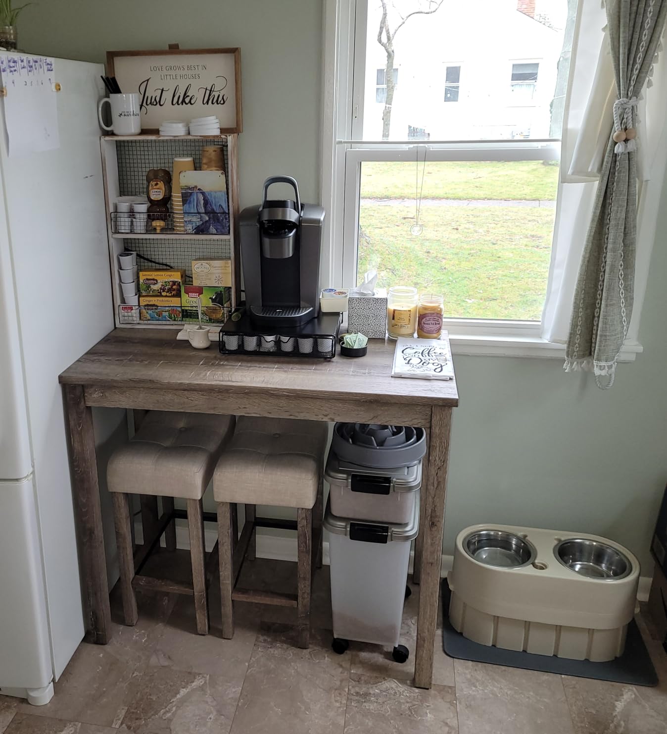 Sora Wood 3-Piece Counter Height Dining Set, Taupe customer photo 1