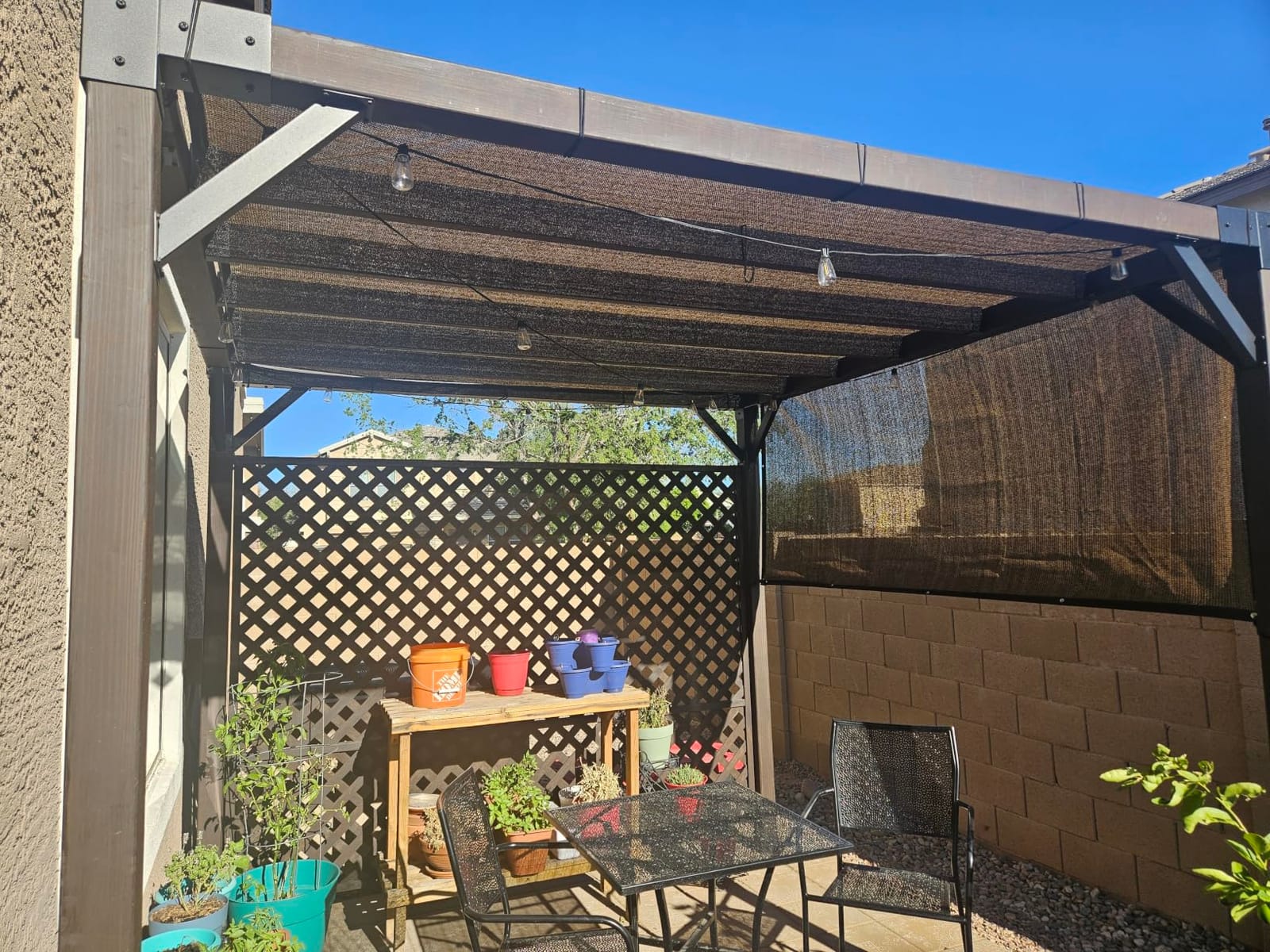 Artpuch 90% Sun Shade Cloth, 10 x 12 FT Pergola Shade Cover Canopy with Grommets customer photo 1