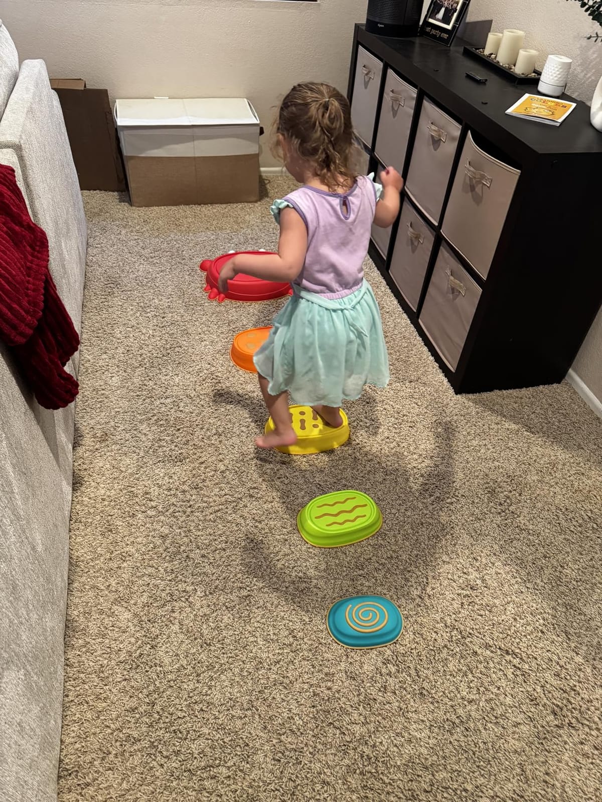 makarci Balance Stepping Stones for Kids, Non-Slip Toddlers Sensory Toys Outdoor or Indoor Play, Promoting Motor Skills and Confidence, Coordination Toys for Children Age 3-7+ (Forest) customer photo 1