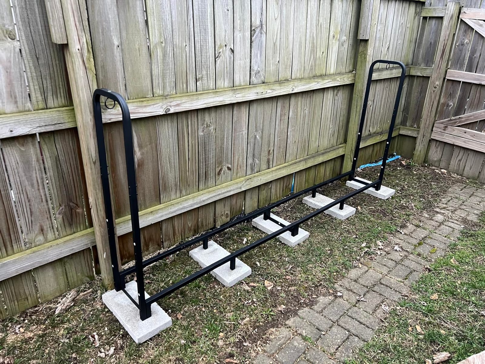Mr IRONSTONE 4ft Firewood Rack Outdoor Indoor, Upgraded Heavy Duty Adjustable Fire Wood Rack Holds Up to 2600lbs, Fireplace Log Holder Wood Storage for Porch Patio, Easy Assembly customer photo 2