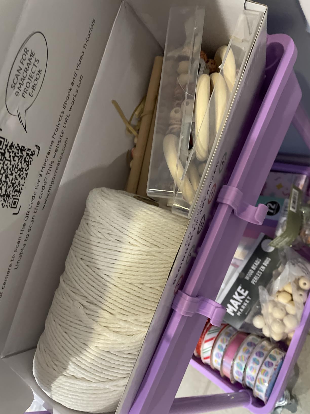 MIGO Creates DIY Macrame Kit for Beginners with 9 Macrame Projects Ebook, 115 Pcs Macrame Supplies & 220yd Cotton Yarn | Create Unique Bohemian Decor Craft Projects! Perfect DIY Crafts for Adults! customer photo 1