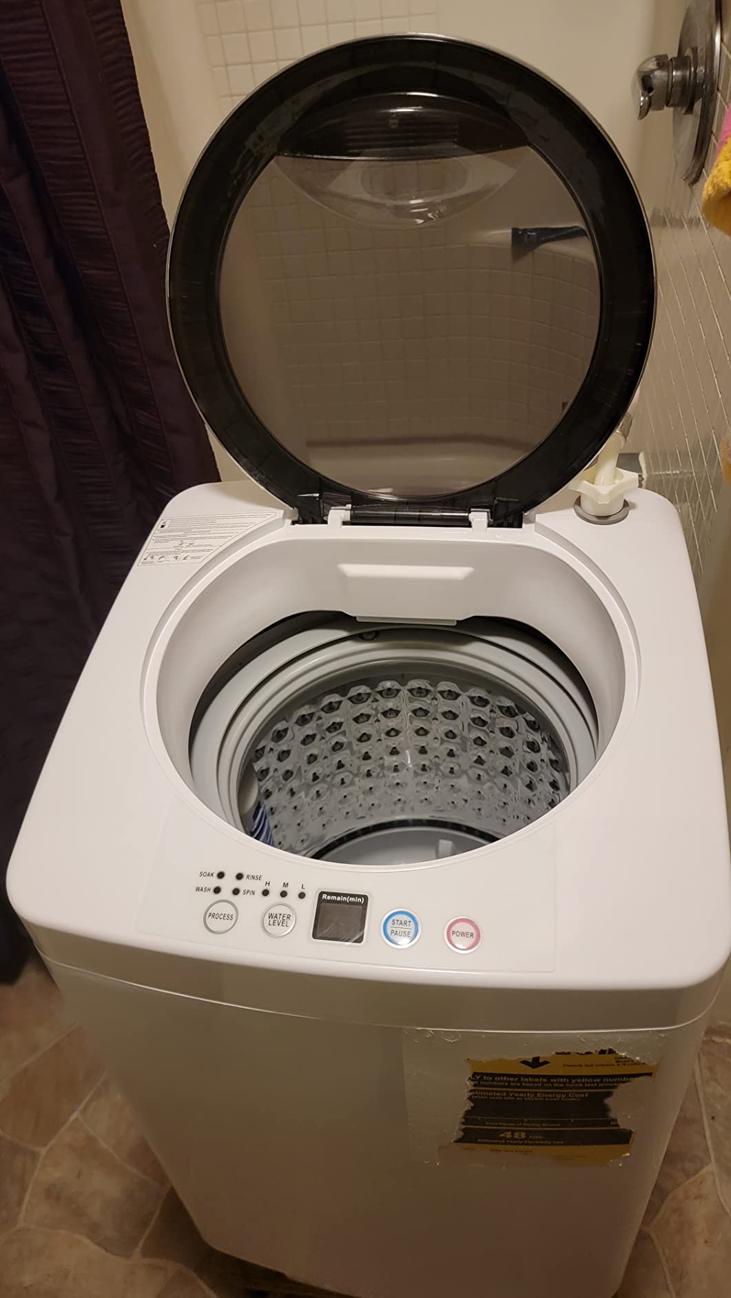 Portable Washing Machine, 8Lbs Capacity Full-automatic Washer with 6 Wash Programs, LED Display, 3 Water Levels, Compact Laundry Washer and Dryer Combo for Home, Apartment, Dorm, RVs customer photo 1