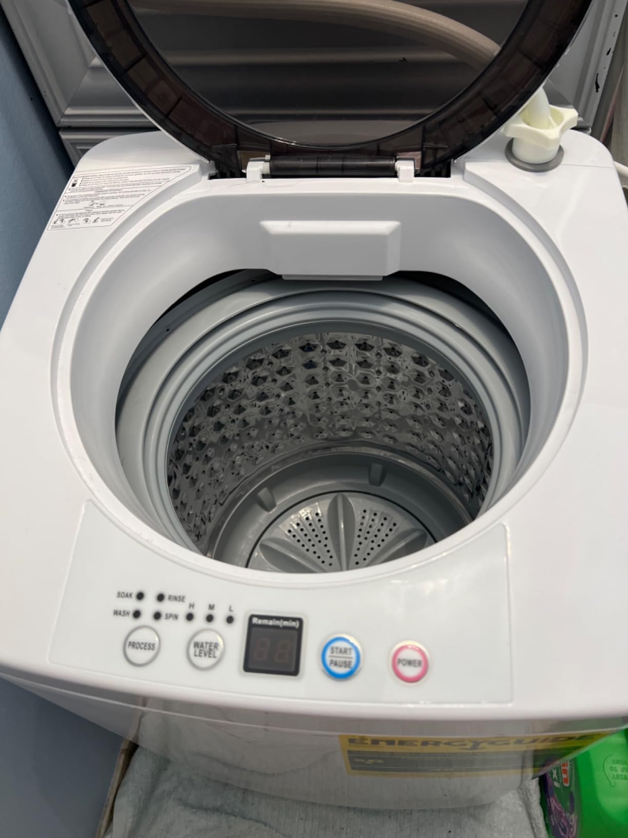 Portable Washing Machine, 8Lbs Capacity Full-automatic Washer with 6 Wash Programs, LED Display, 3 Water Levels, Compact Laundry Washer and Dryer Combo for Home, Apartment, Dorm, RVs customer photo 2