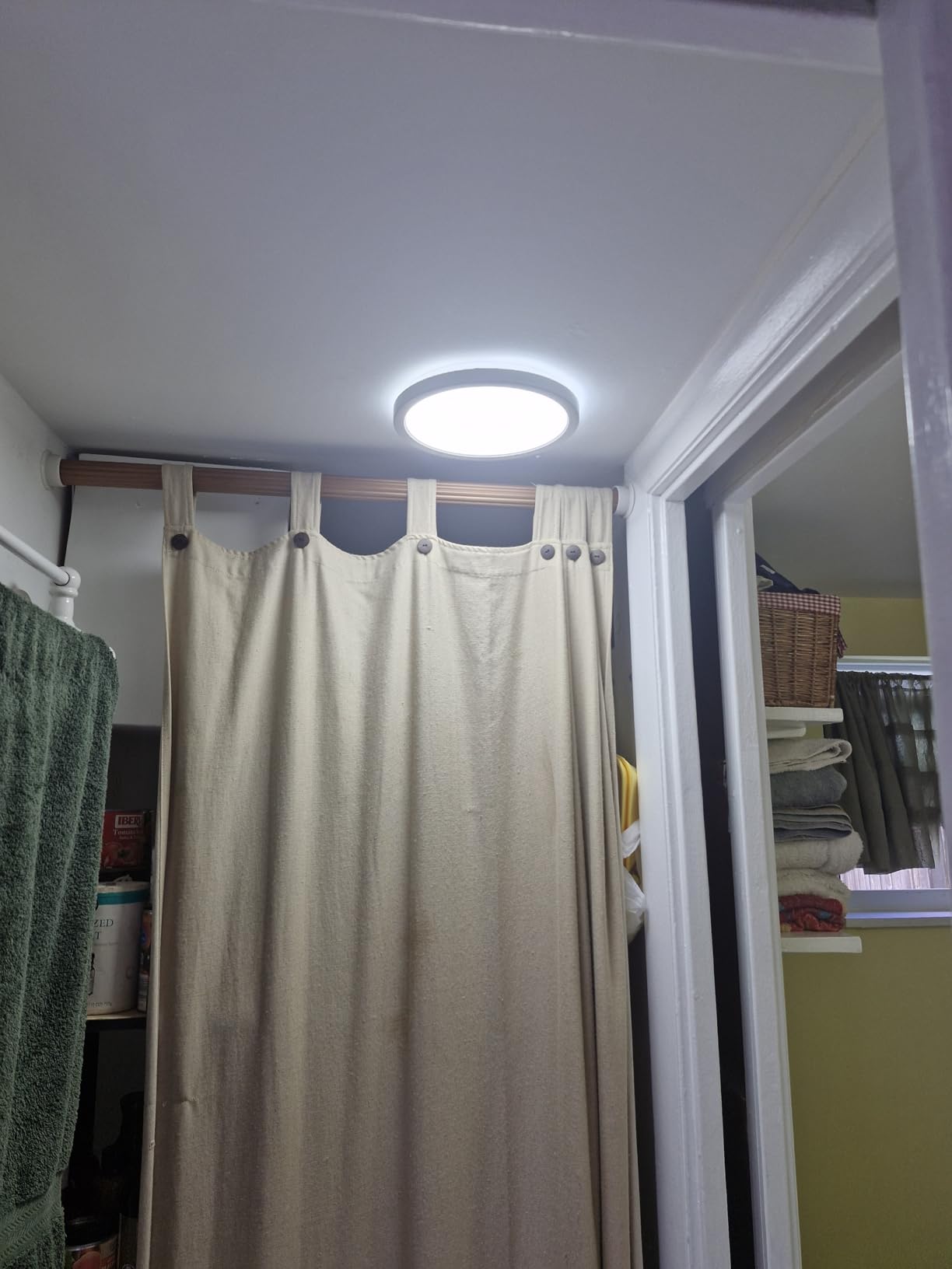 LED Flush Mount Ceiling Light, 9 Inch 18W 3000K/4000K/5000K Hardwire Light Fixture, Ultra Thin Round White Lamp for Kitchen Porch Bedroom Hallway Stairwell Basement, Non-dimmable 2 Pack customer photo 2