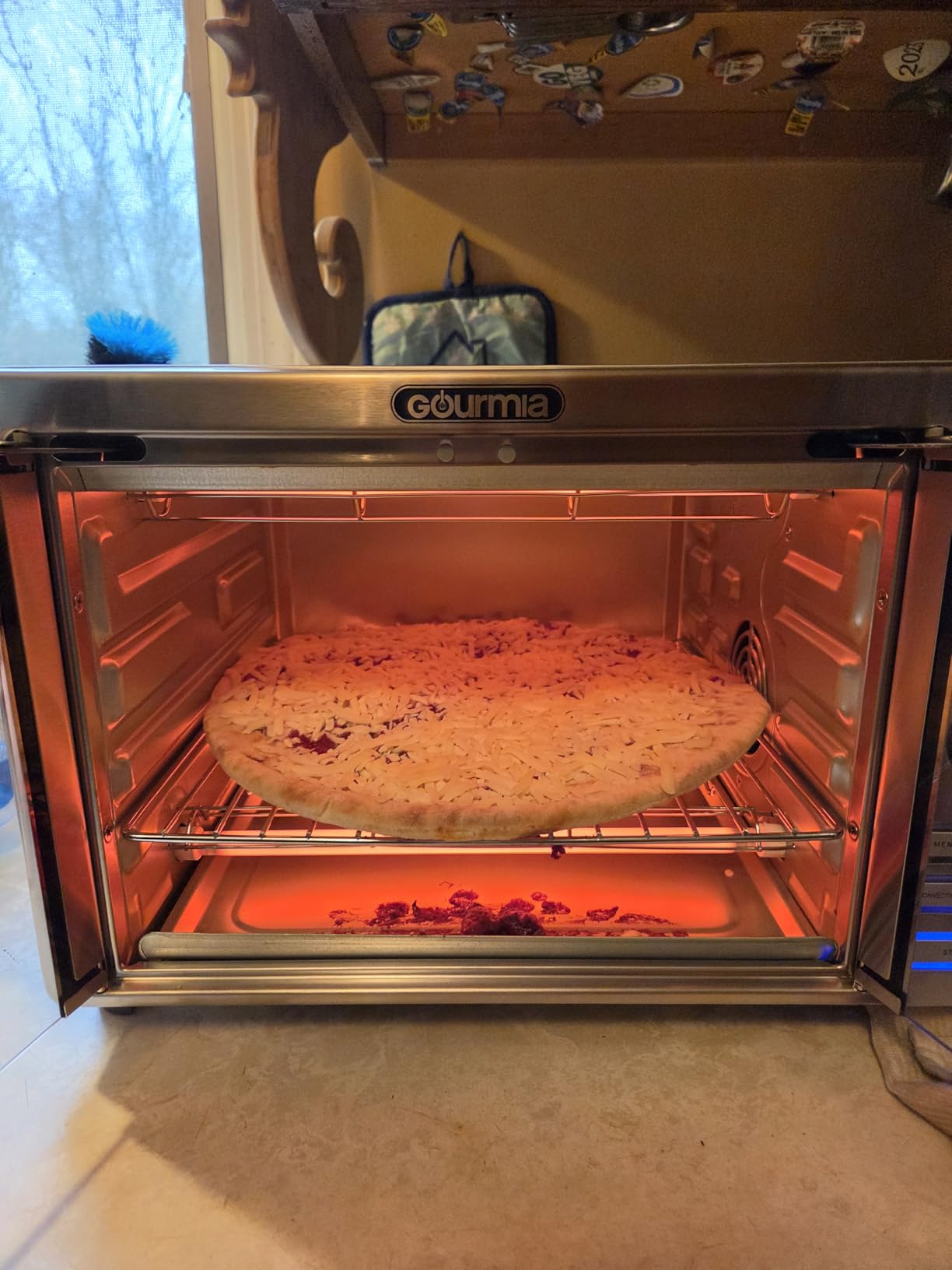 Gourmia Air Fryer French Door Toaster Oven - 6-Slice Capacity, LED Display with 14 Cooking Presets, Stainless Steel customer photo 2