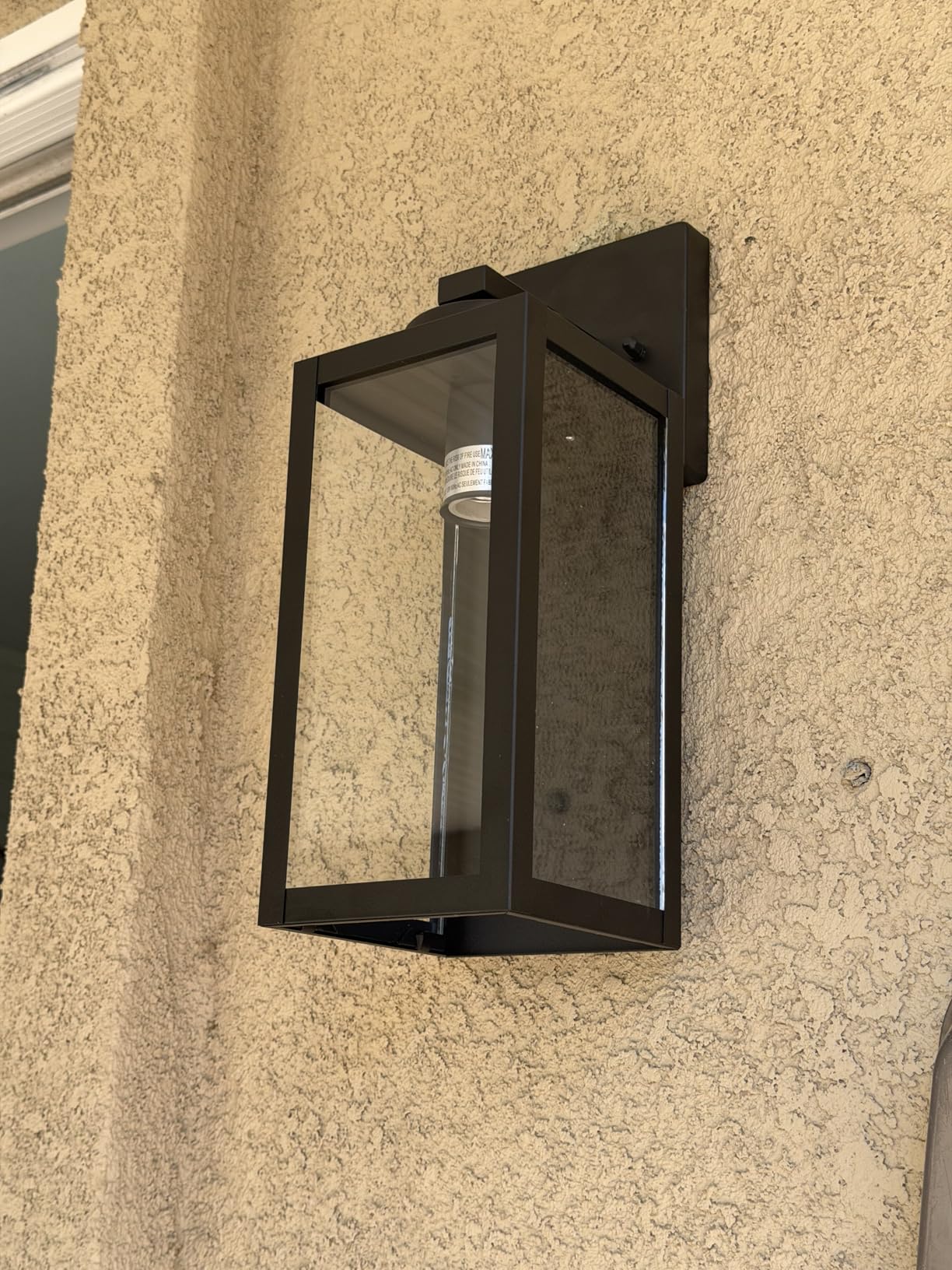 Outdoor Wall Light Fixtures, Oil-Rubbed Bronze Wall Lanterns | Waterproof Metal Construction, Rust-resistant, Quick & Easy Installation, Clear Glass Shades & Standard E26 Socket customer photo 2