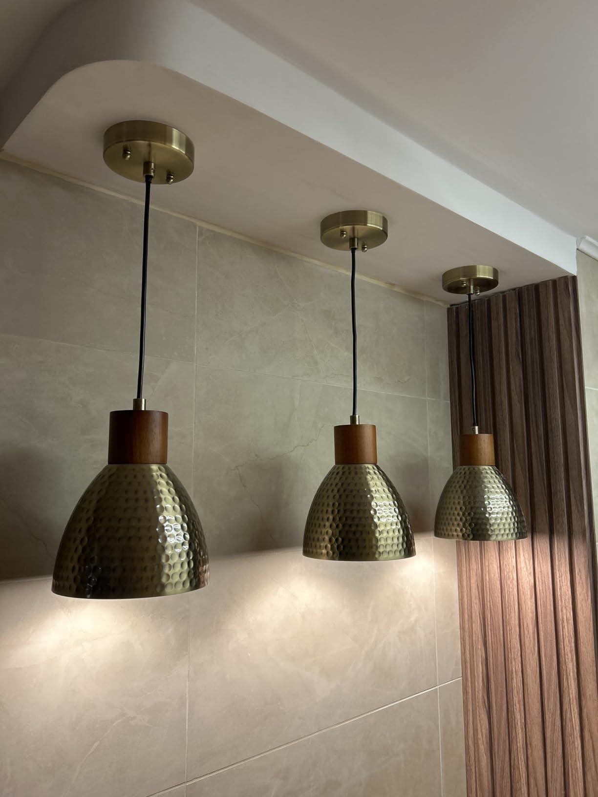 ELYONA Hammered Pendant Lights for Kitchen Island, 7