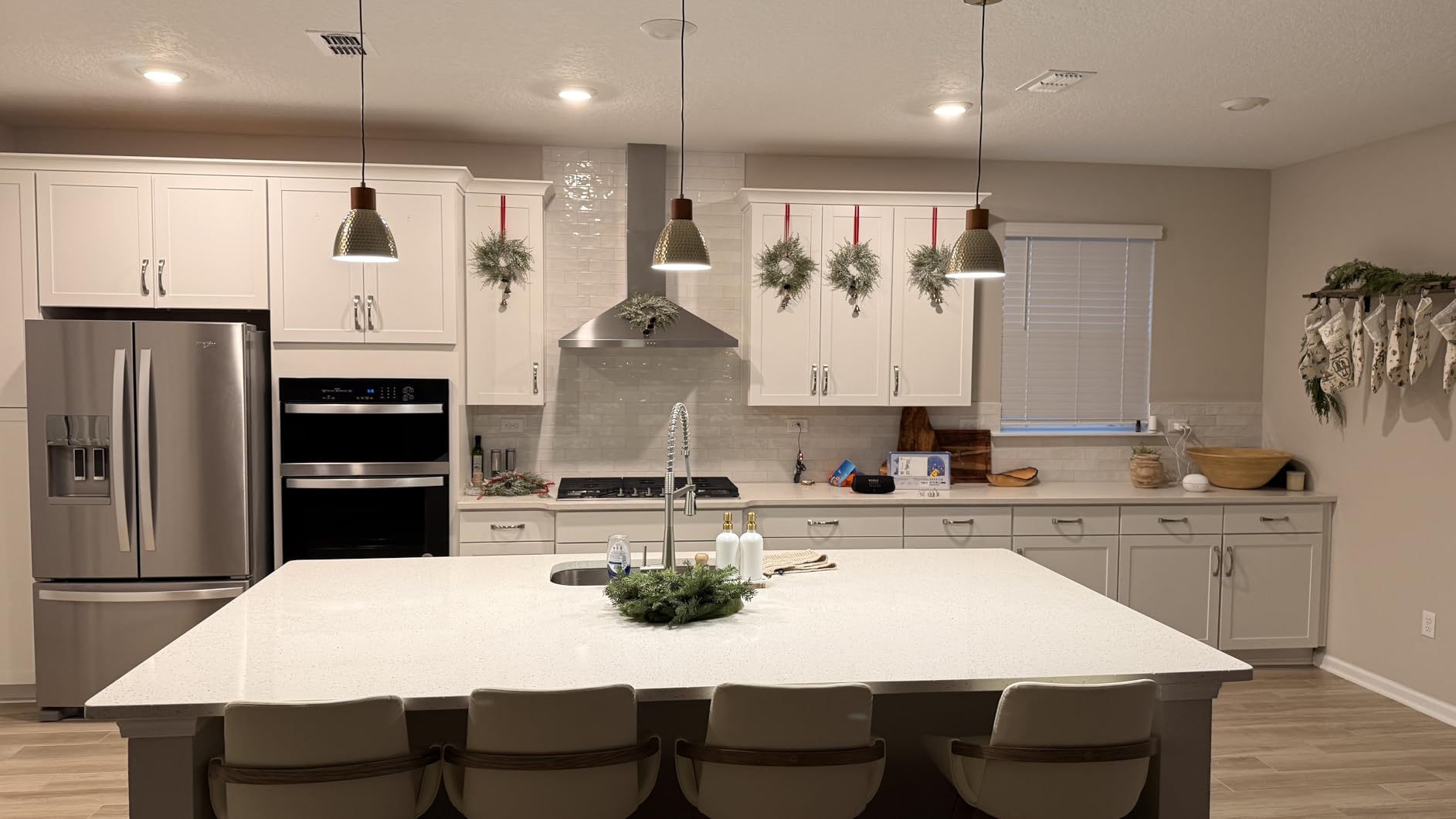 ELYONA Hammered Pendant Lights for Kitchen Island, 7