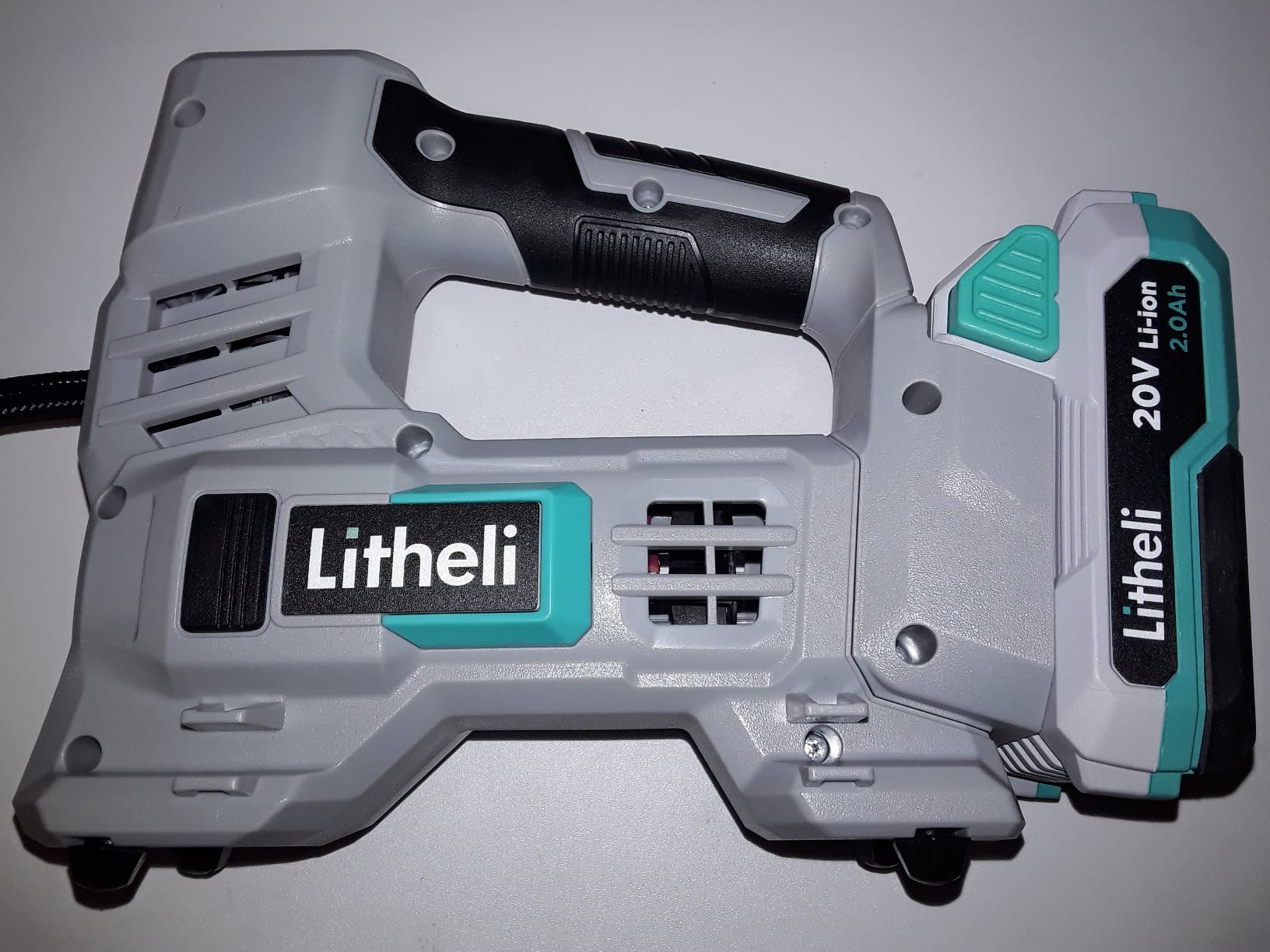 Litheli Tire Inflator Air Compressor, 20V Cordless Car Tire Pump with Digital Pressure Gauge 150PSI, 2.0 Ah Battery & Charger customer photo 2