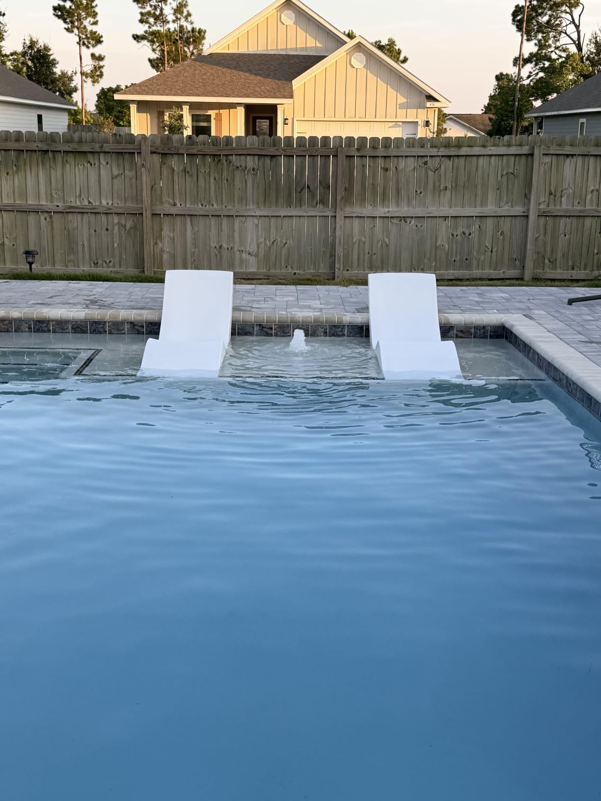 Aqua Outdoors Pool Lounge Chairs, Pool Chairs for in Pool, 9-in Water Depth | Heavy-Duty LDPE Water-Weighted Pool Lounger, Pool Chaise Lounge Chairs, UV-Resistant, Sun Shelf, Tanning Ledge, In-Pool Chair customer photo 2