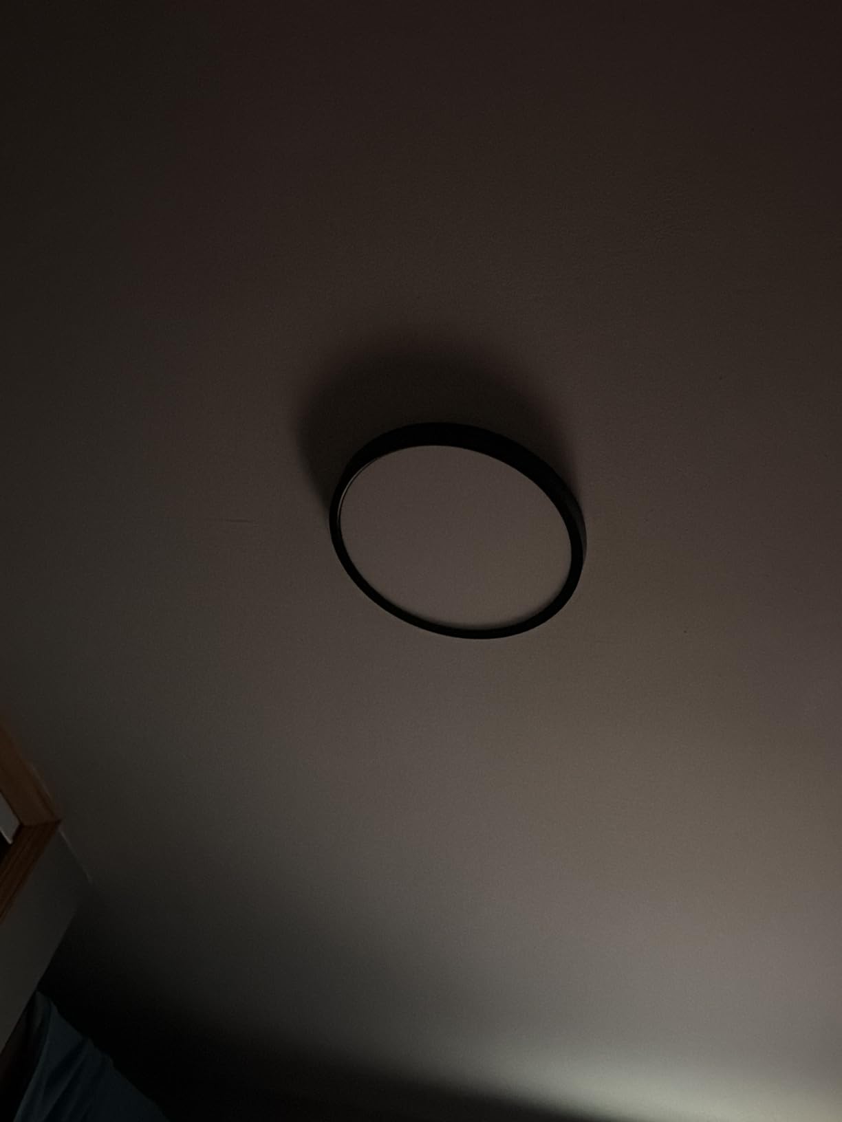 hykolity 12 Inch Selectable CCT LED Round Flat Panel Light, 24W 3000K/4000K/5000K, Edge-Lit Flush Mount Ceiling Light Fixture for Kitchen, Bedroom, Laundry and Closet Room, Black customer photo 1