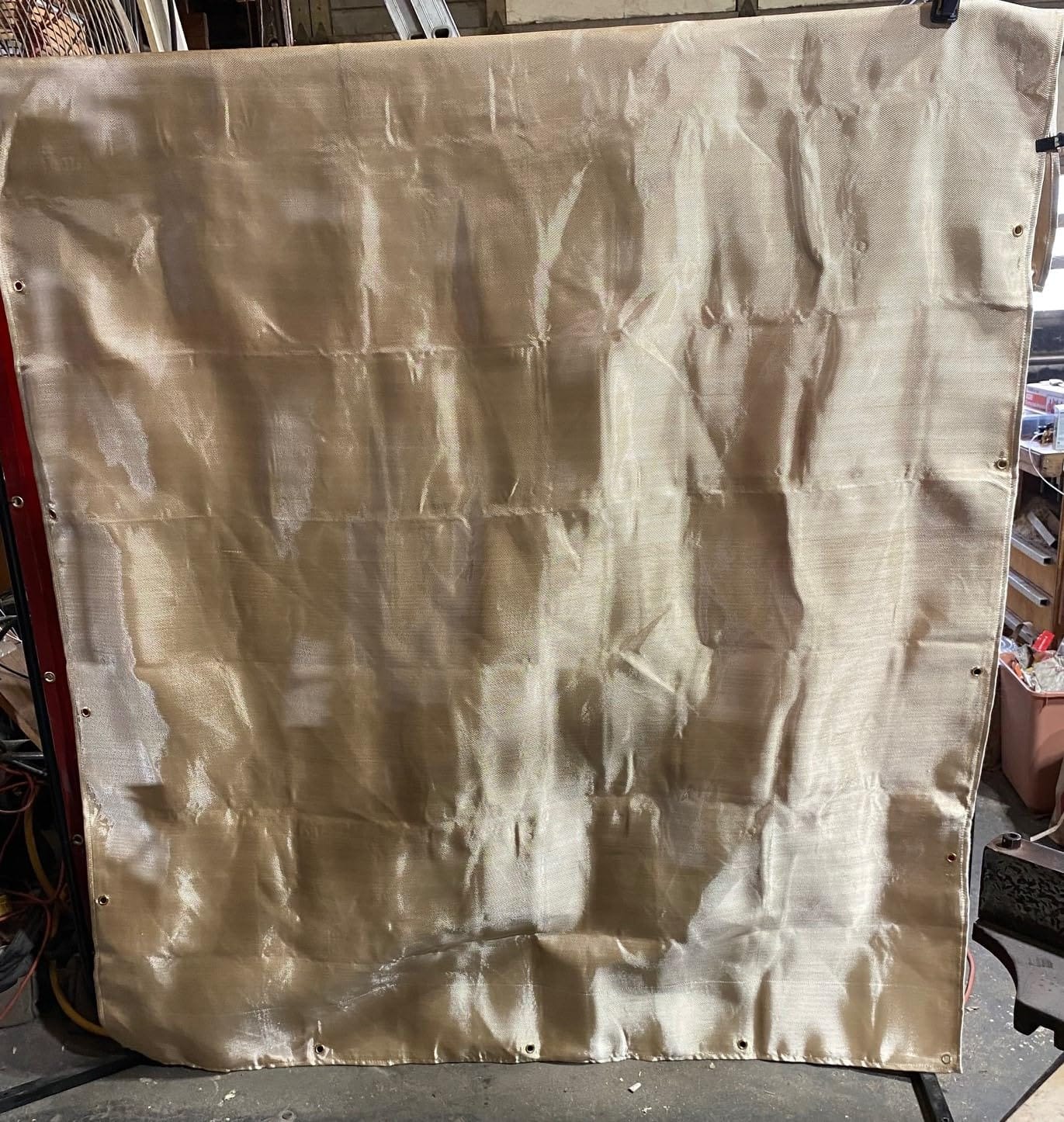 Welding Blanket, Heavy Duty Welding Blanket 6FTx8FT Large Size Fiberglass Welding Curtain for Industrial Welding Home Protection Heat Insulation customer photo 2