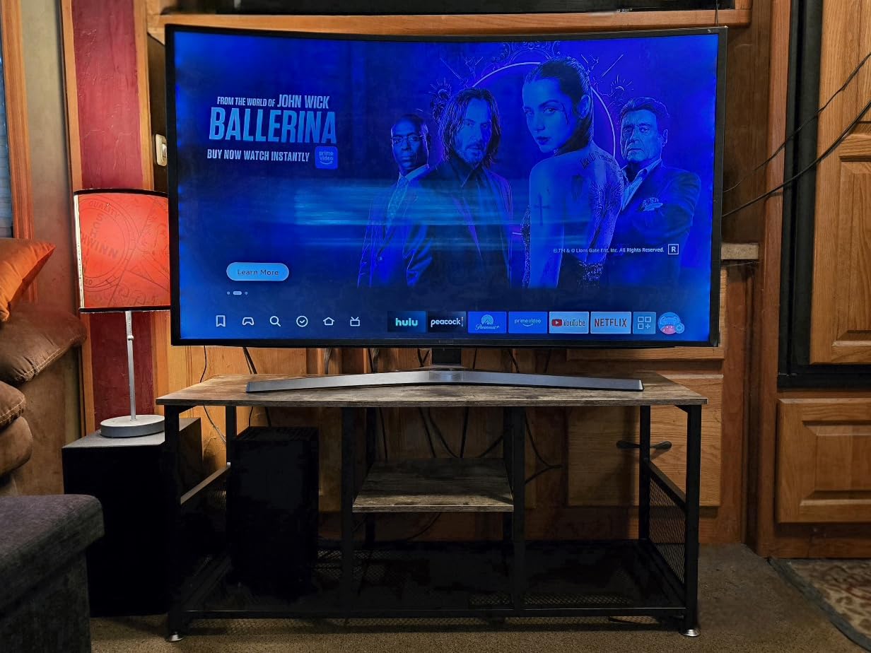 VECELO Industrial TV Stand for Televisions up to 70 Inch, 62
