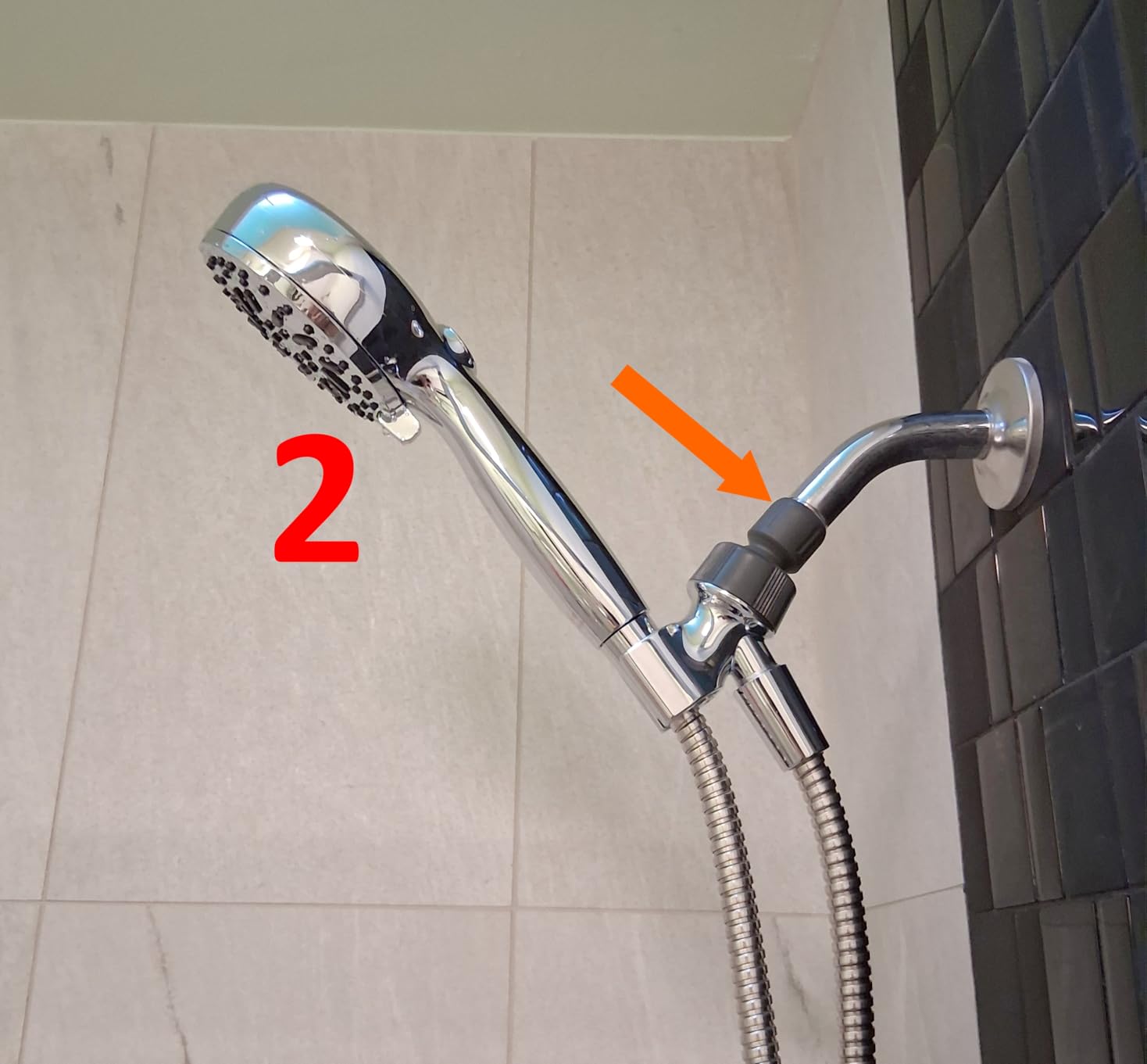 Delta Faucet ProClean Chrome Shower Head with Handheld, Showerhead with High Pressure Spray, Handheld Shower Head, 6 Spray Settings, Chrome 75740 customer photo 2